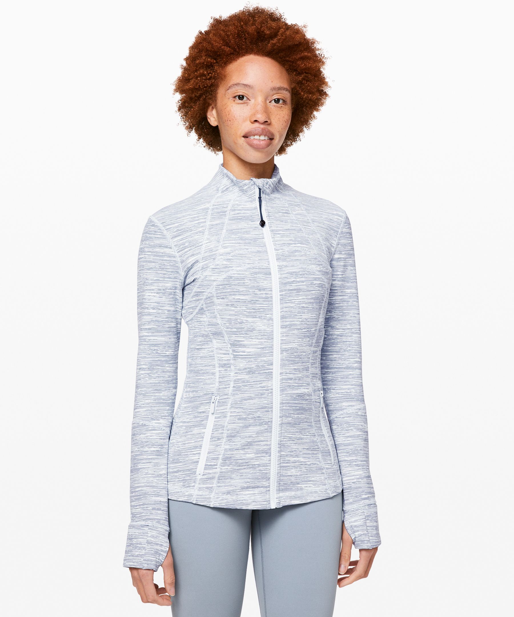 Lululemon Define Jacket In Wee Are From Space Sheer Blue Chambray