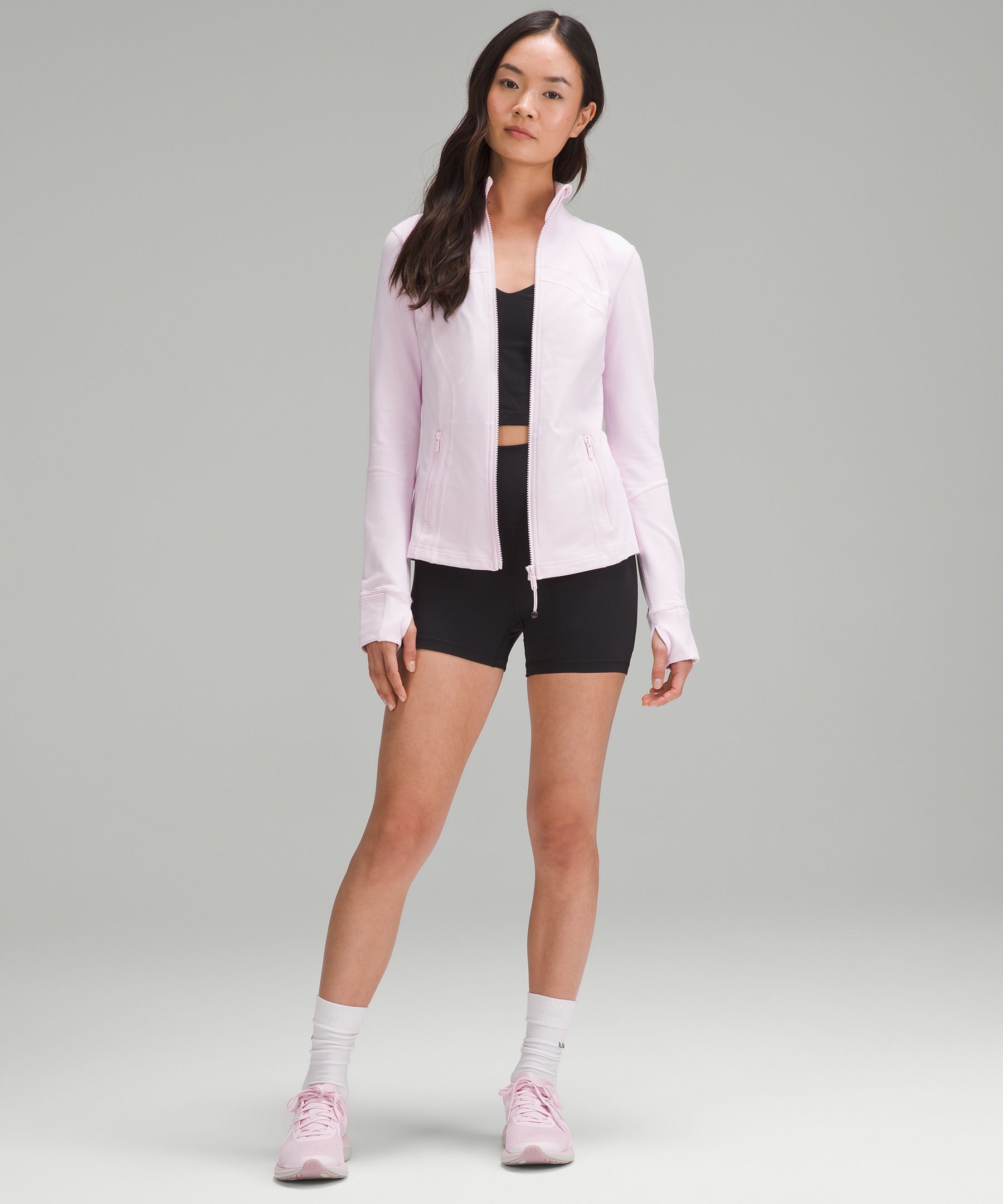 just incase you hadn't seen enough sonic pink 🤣 sonic pink align tank (6), sonic  pink 6” align shorts (4) & white hooded define jacket (4)! 💗🤍 : r/ lululemon