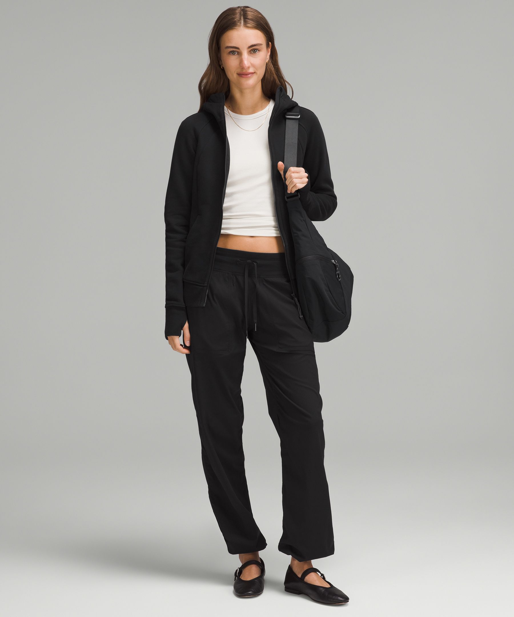 Shop Lululemon Scuba Full-zip Hoodie In Black