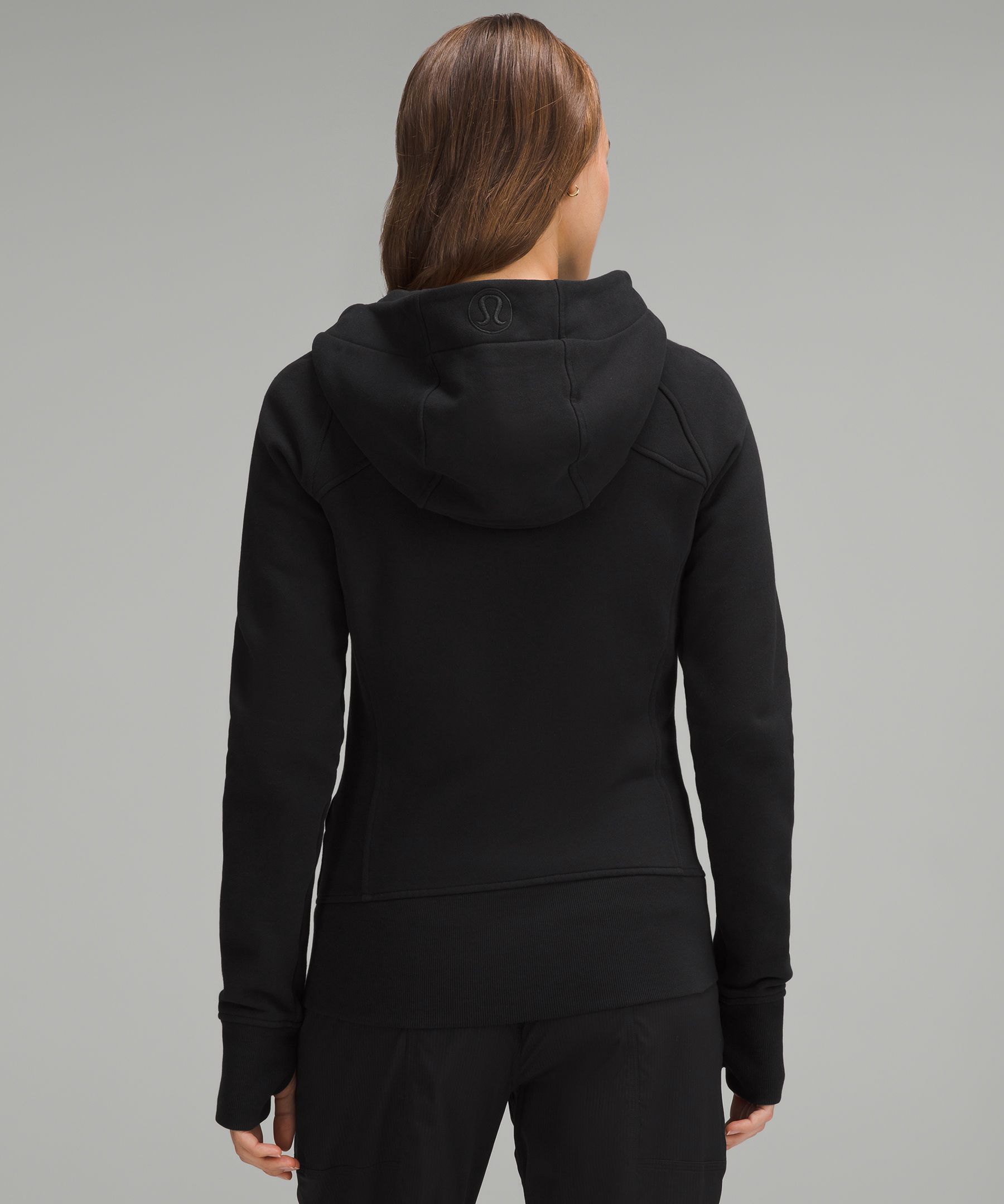 Shop Lululemon Scuba Full-zip Hoodie In Black