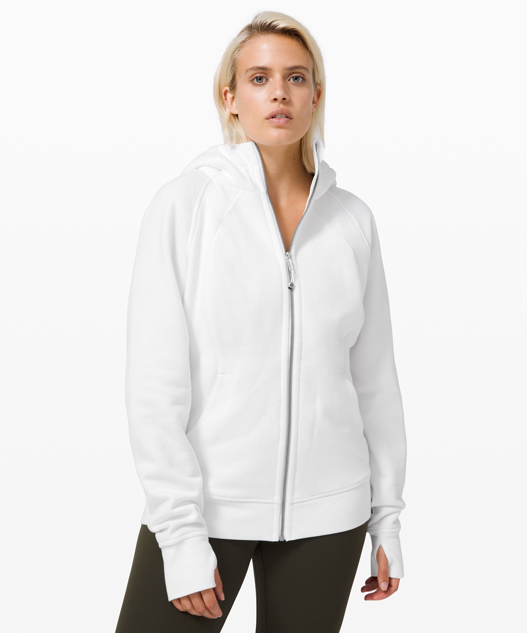 Lululemon Scuba Hoodie *light Cotton Fleece In White