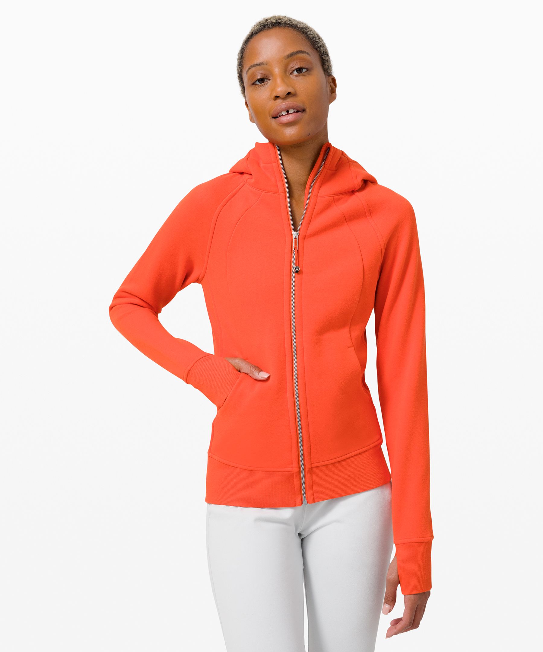 Lululemon Scuba Hoodie *light Cotton Fleece In Orange