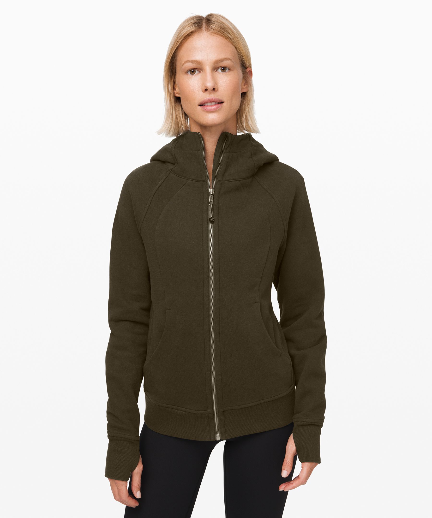 Lululemon Scuba Hoodie *light Cotton Fleece In Green