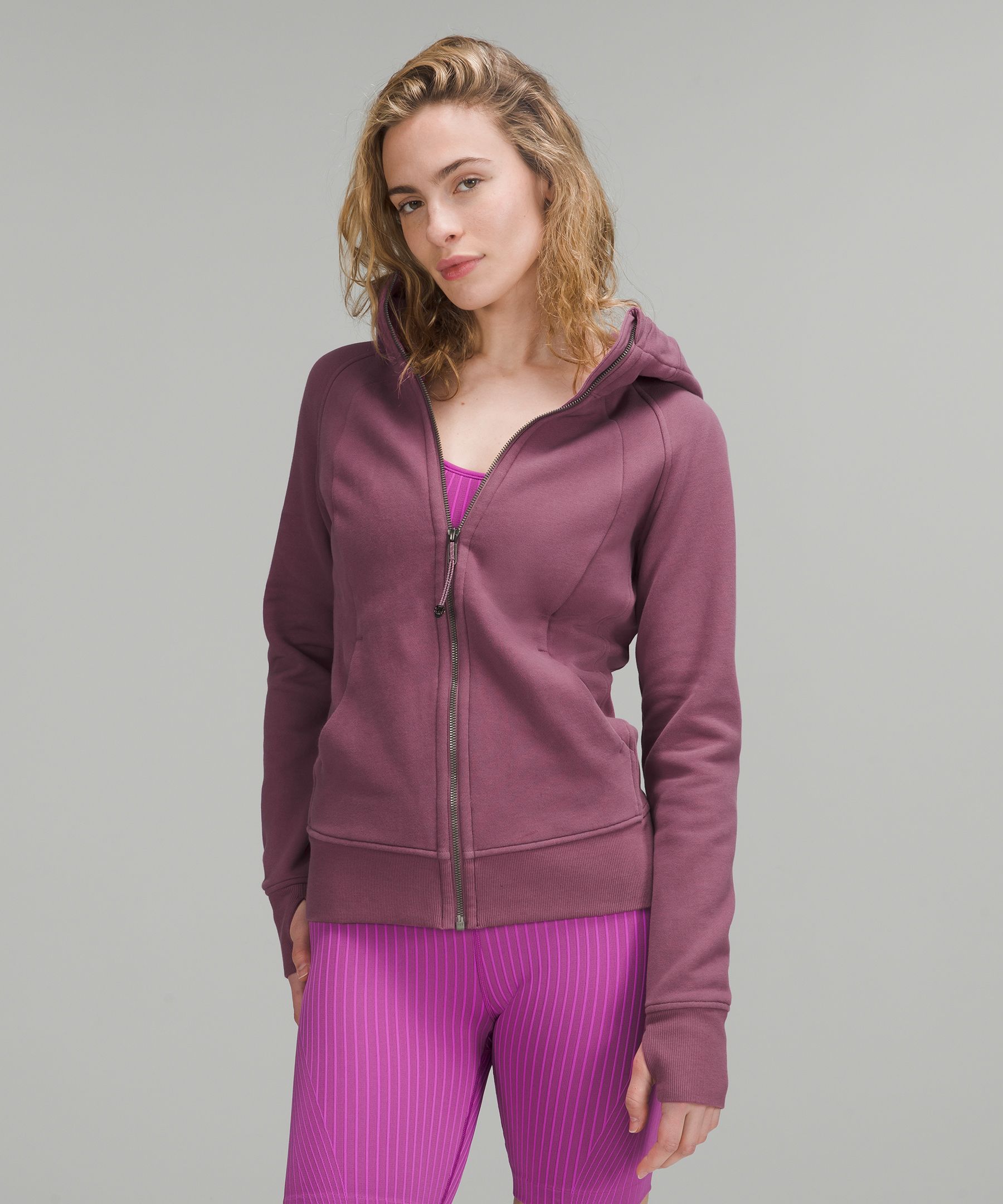 Lululemon Scuba Black Purple Hoodie Jacket Size 6 Colors Zipper Full Zip