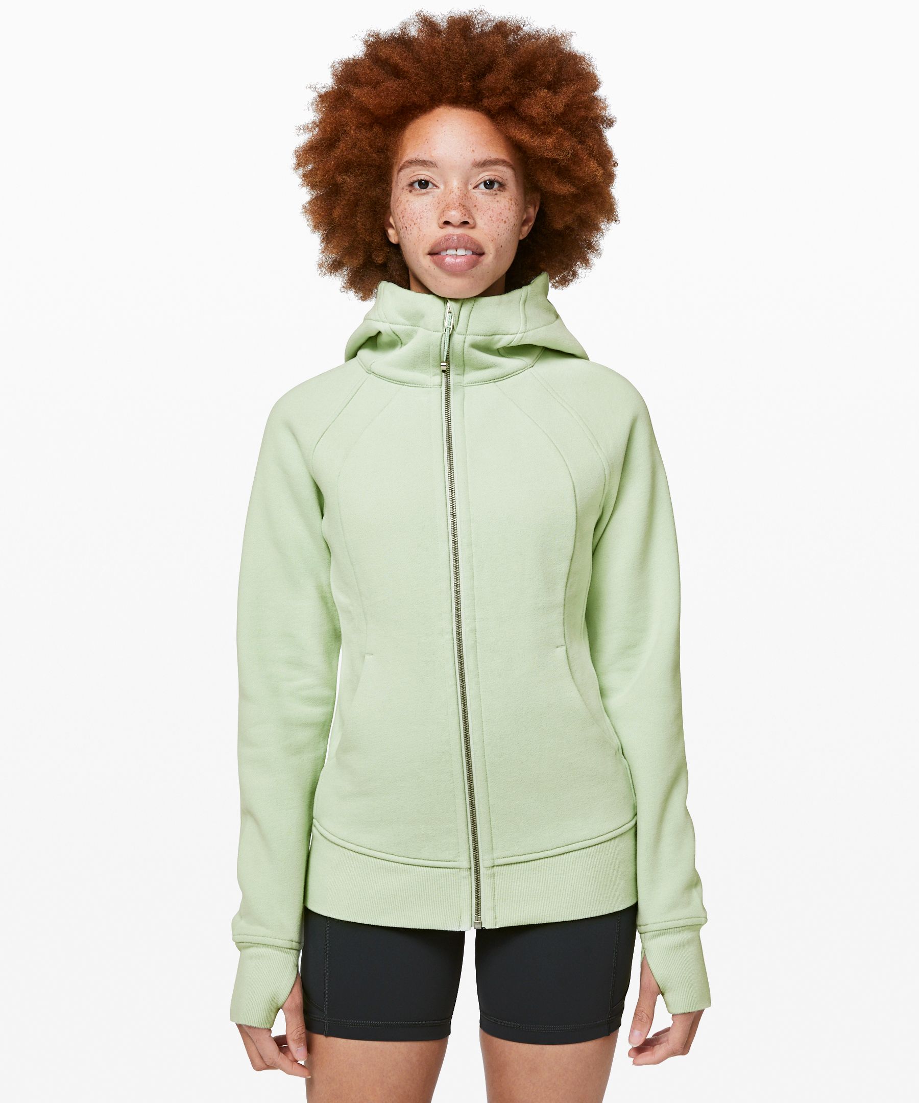 Lululemon Scuba Hoodie *light Cotton Fleece In Mystic Mint