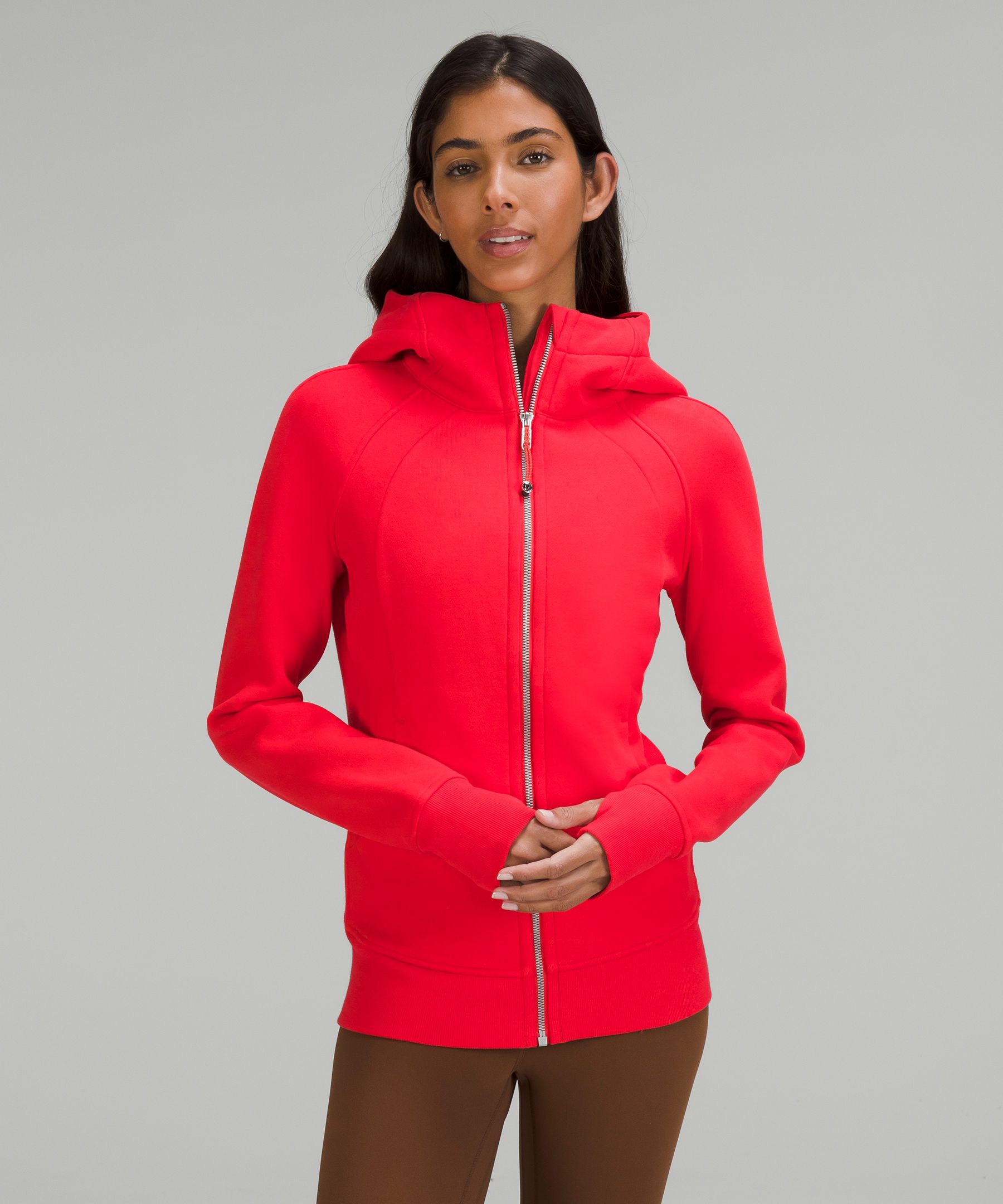 Lululemon Scuba Full-zip Hoodie In Carnation Red | ModeSens