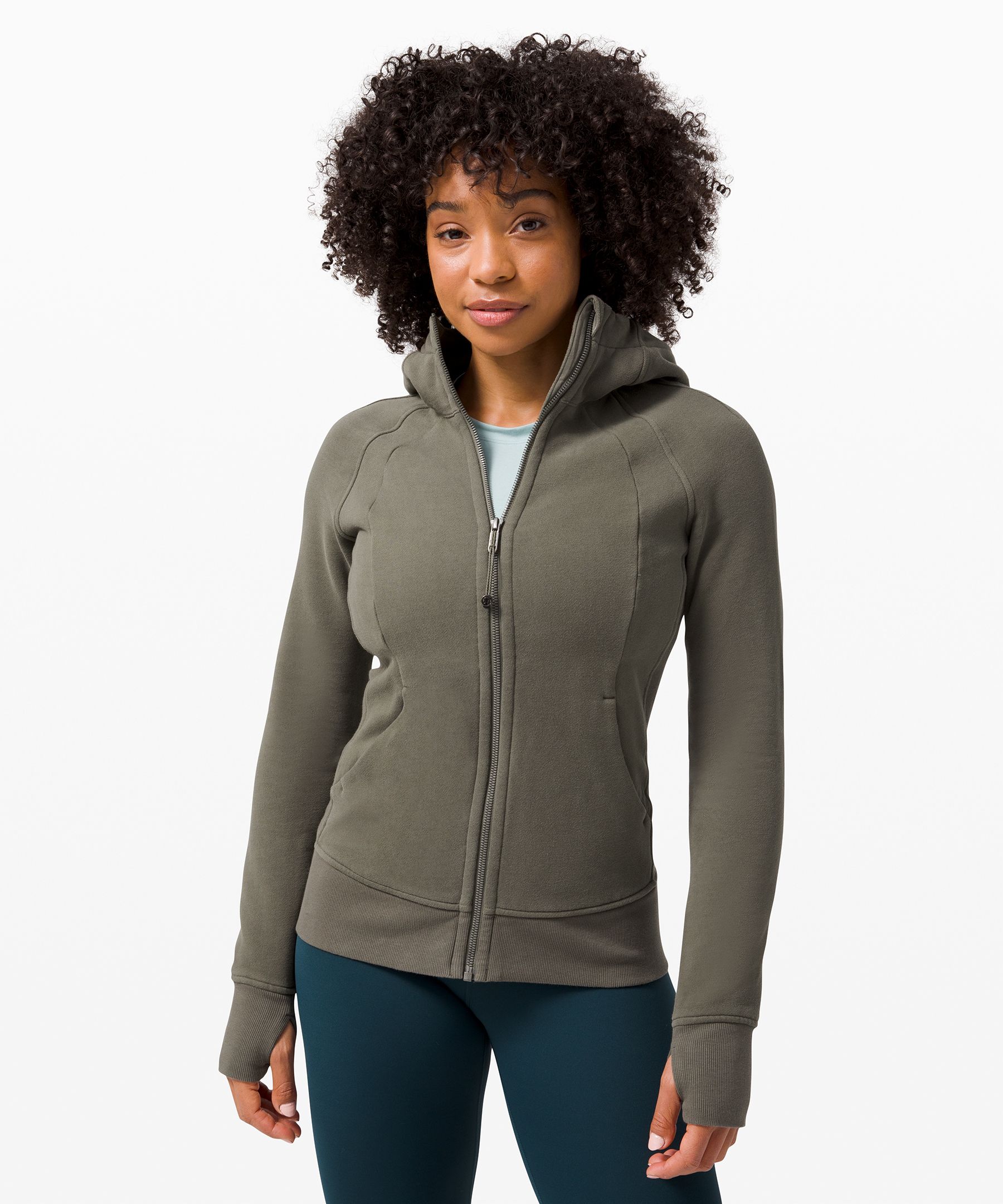 Lululemon Scuba Hoodie *light Cotton Fleece In Green