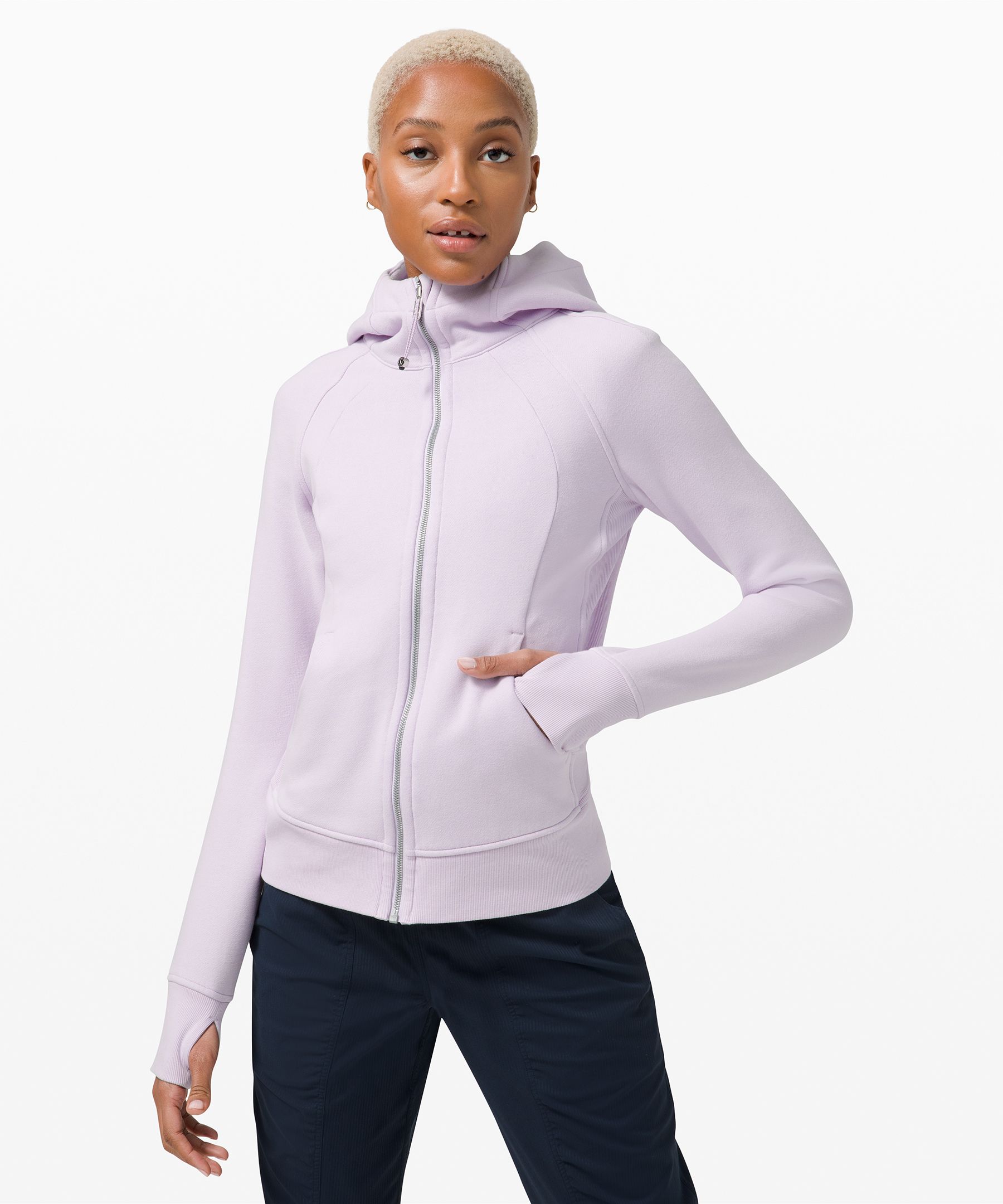 lululemon Women's Scuba Hoodie Light Cotton Fleece, Pink Taupe