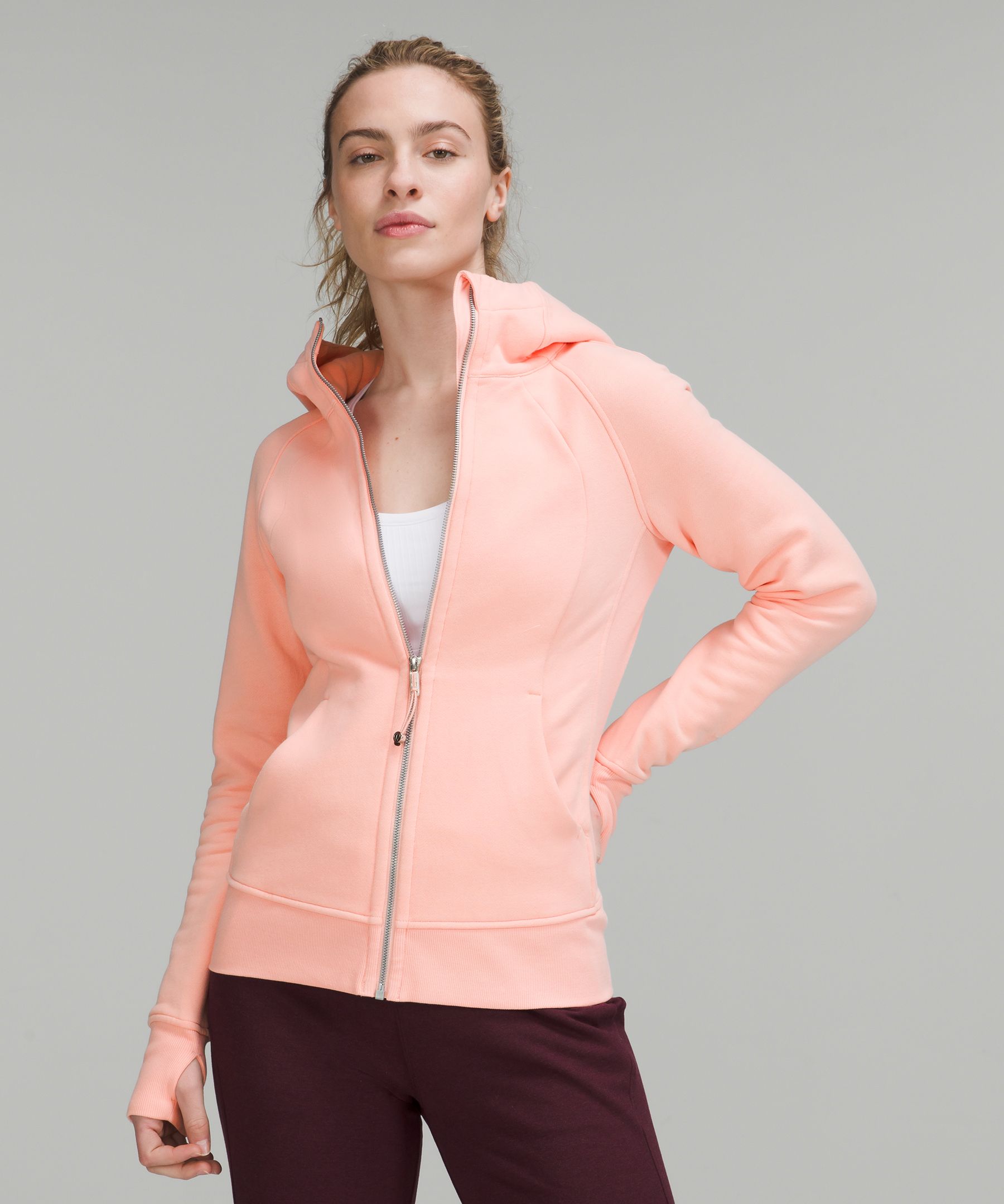 Lululemon Scuba Fullzip Hoodie In Dew Pink ModeSens