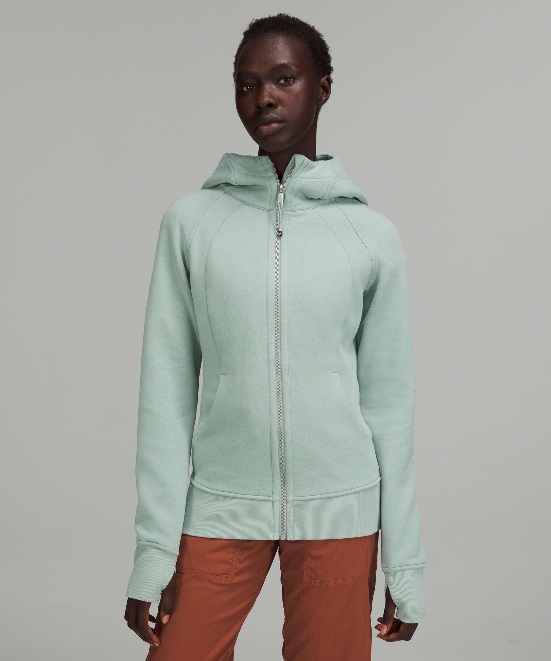 New Lululemon Scuba Full Zip Hoodie Everglades Green With Gold