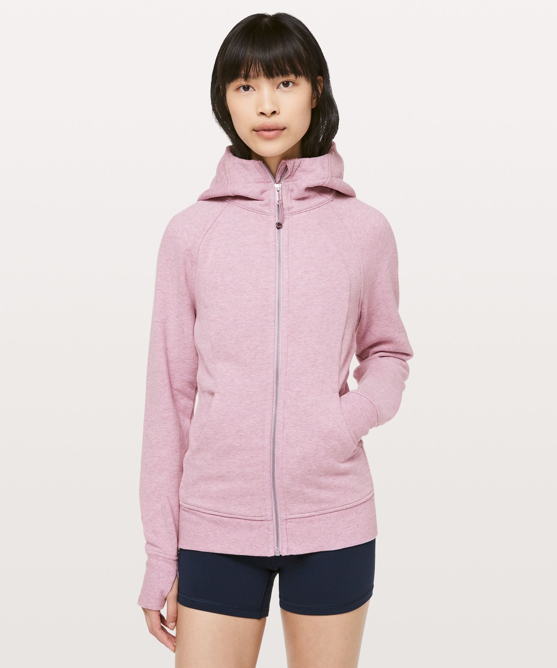 Lululemon Scuba Hoodie *light Cotton Fleece In Pink Taupe