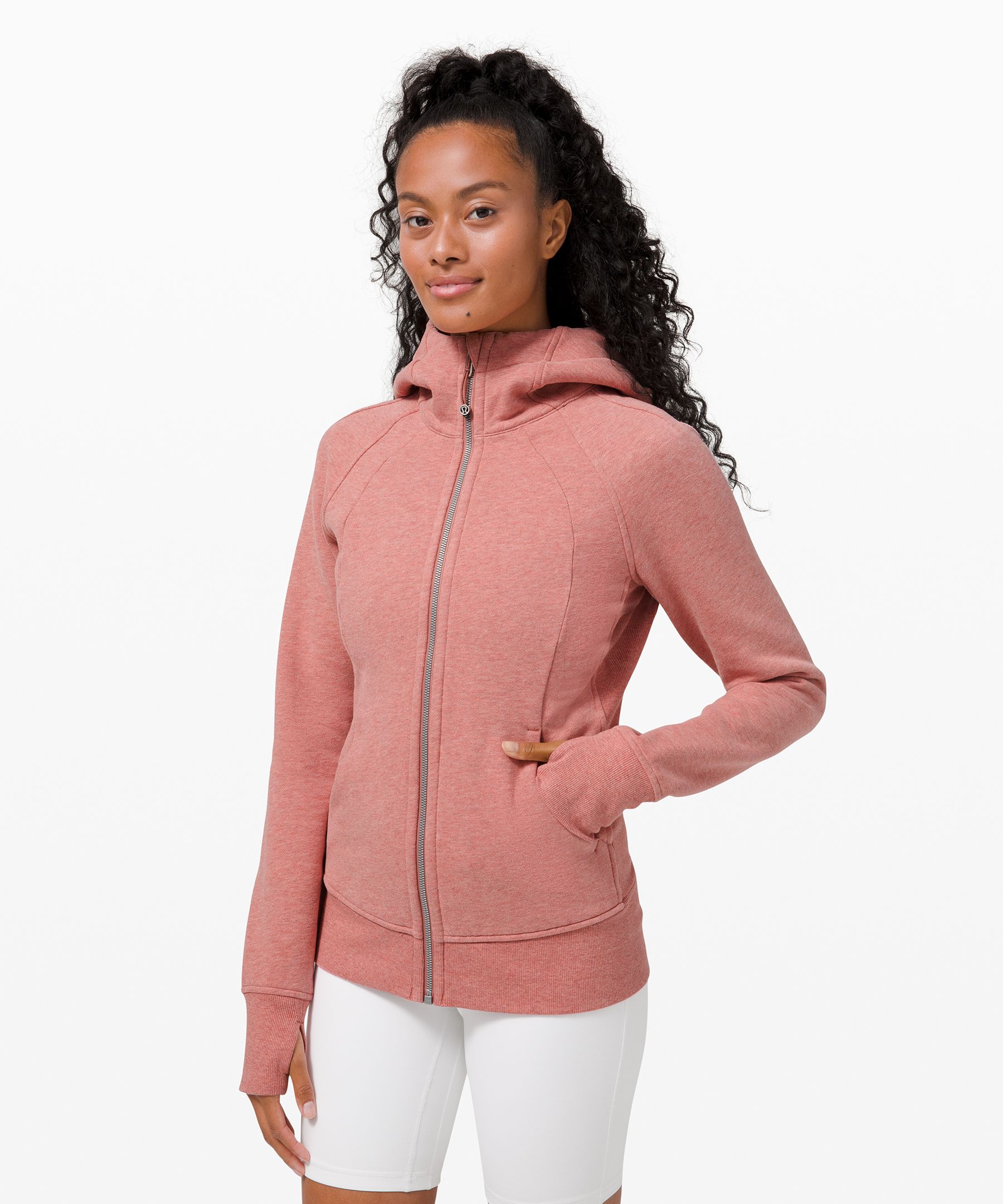 Lululemon Scuba Hoodie *Light Cotton Fleece - Heathered Misty Pink