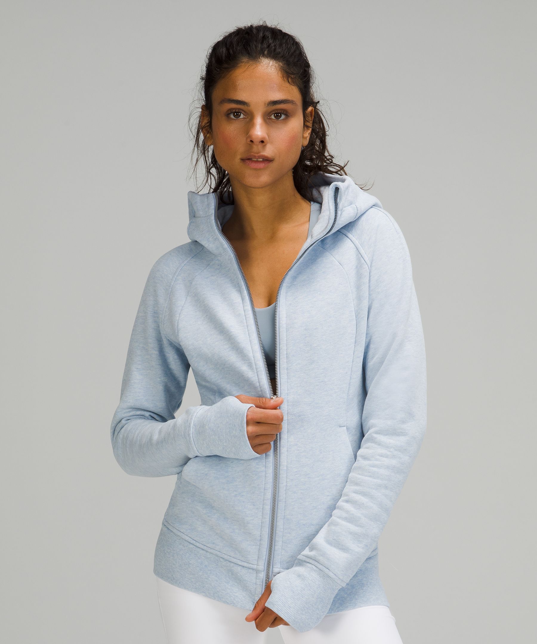 Lululemon Scuba Hoodie Light Cotton Fleece In Heathered Blue Linen |  ModeSens