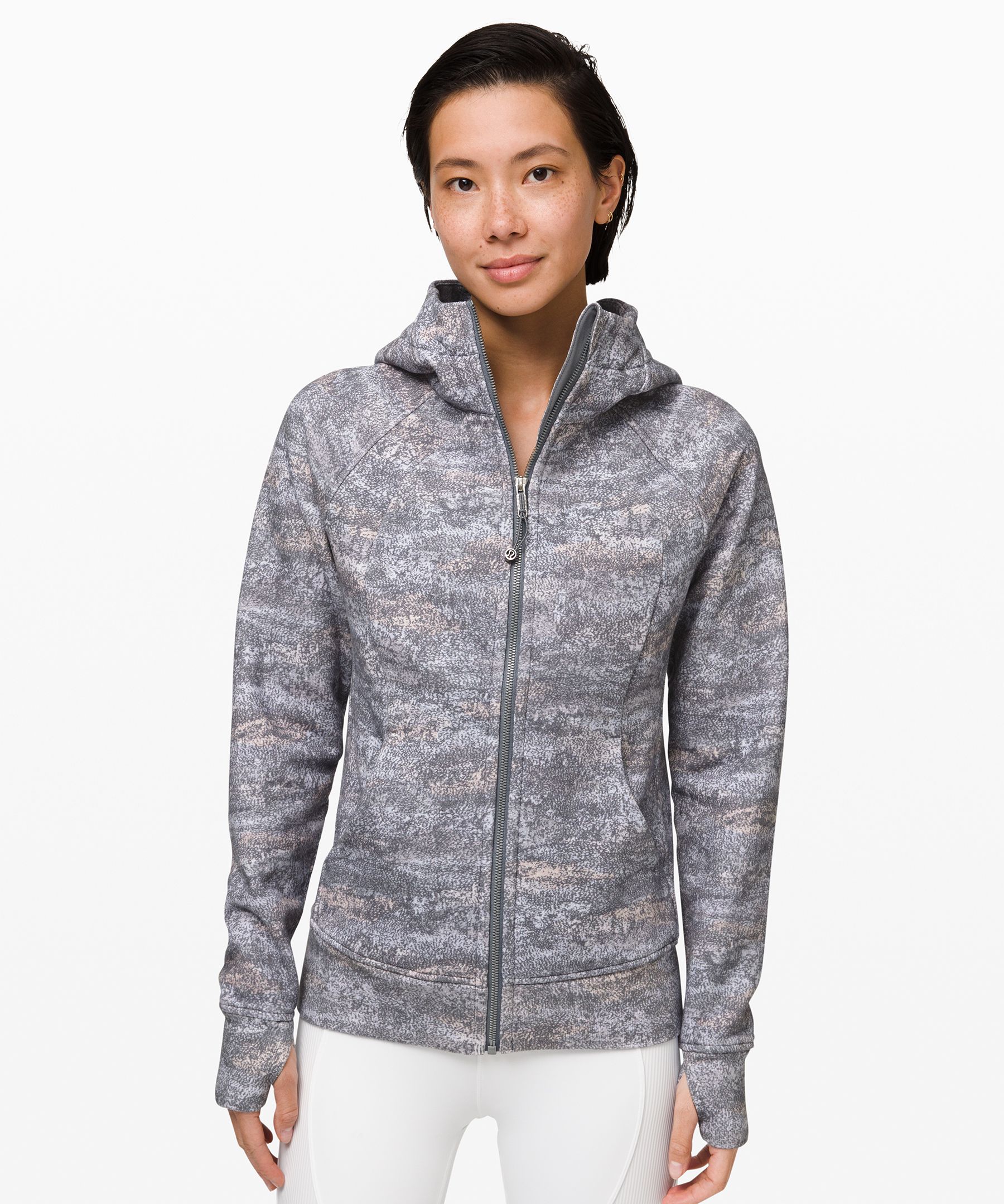 Lululemon Scuba Hoodie *light Cotton Fleece In Frozen Vista Alpine White Multi