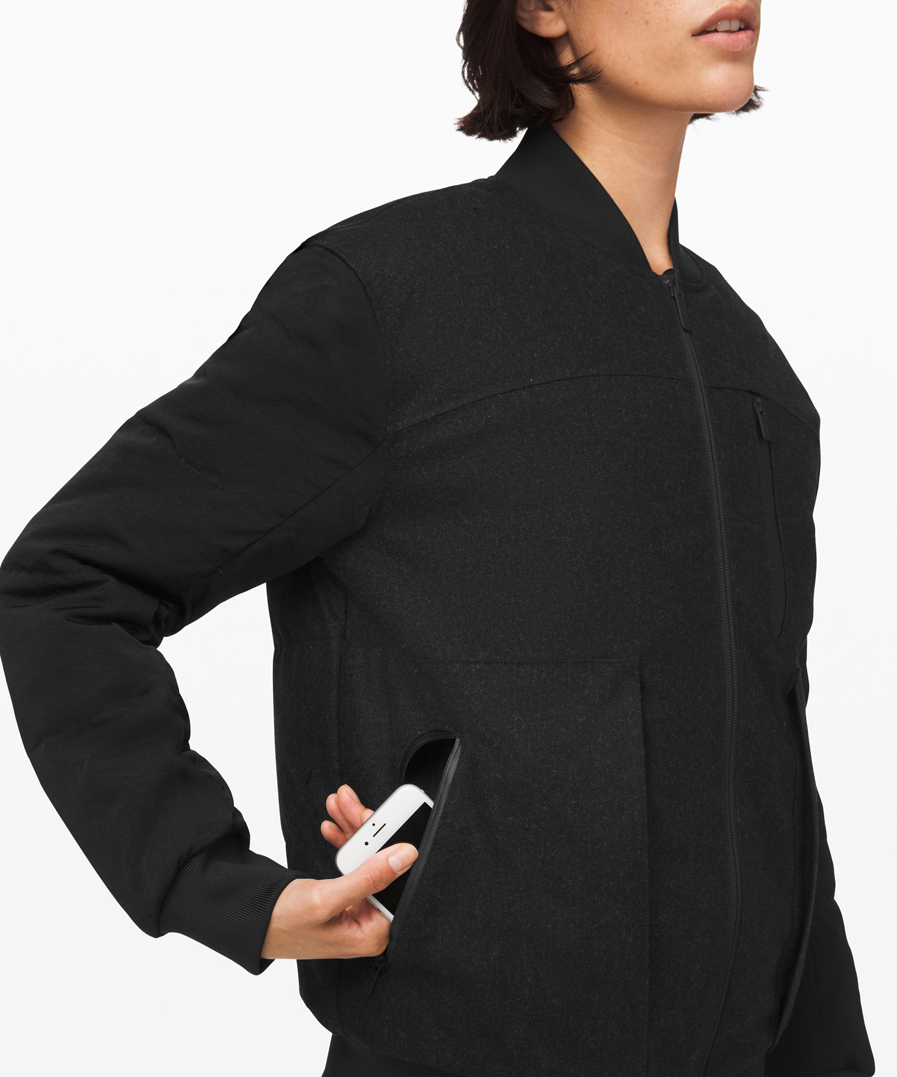 Lululemon Reversible Waterproof Wool Bomber