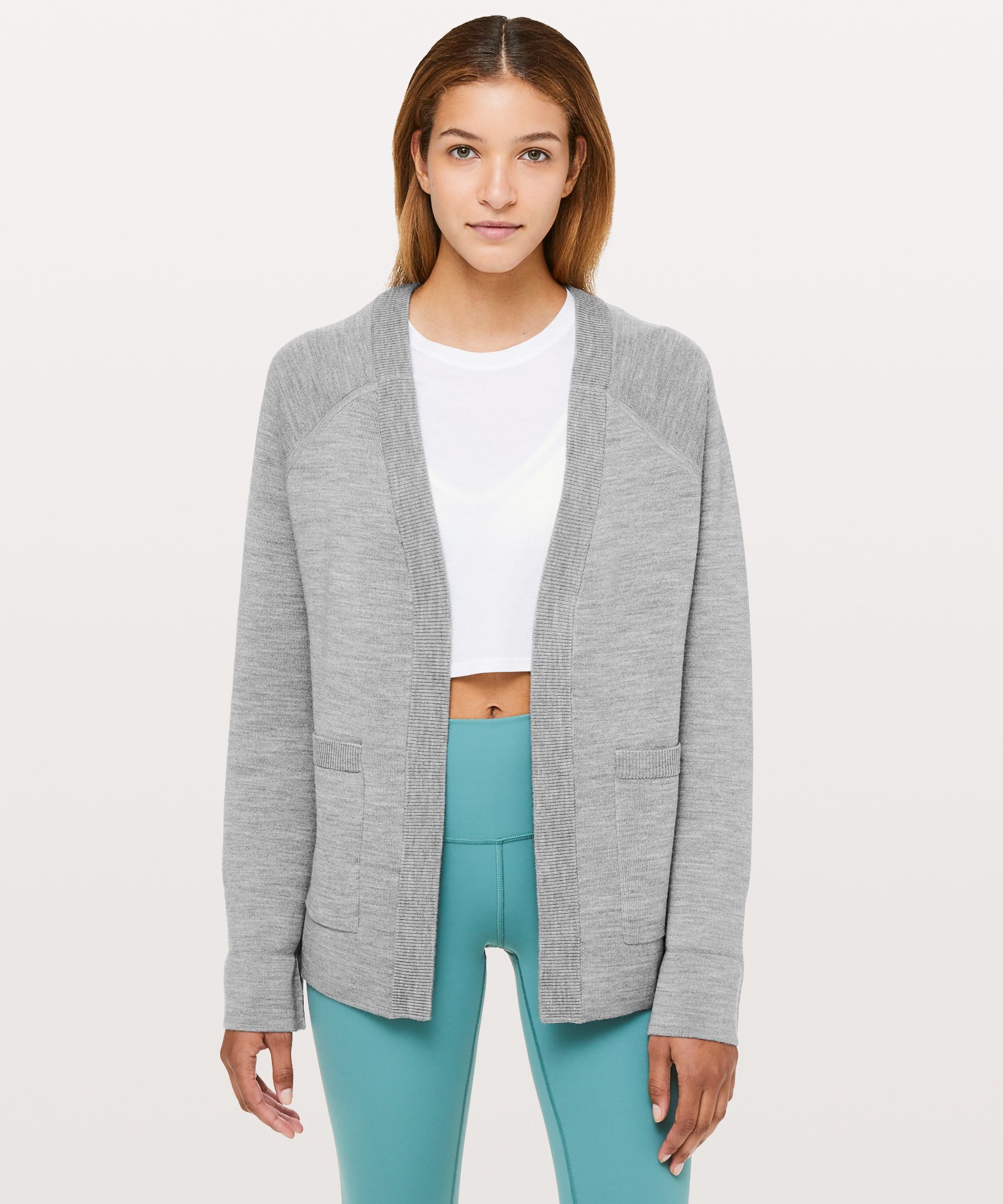 Lululemon heathered grey wrap up jacket - Agent Athletica