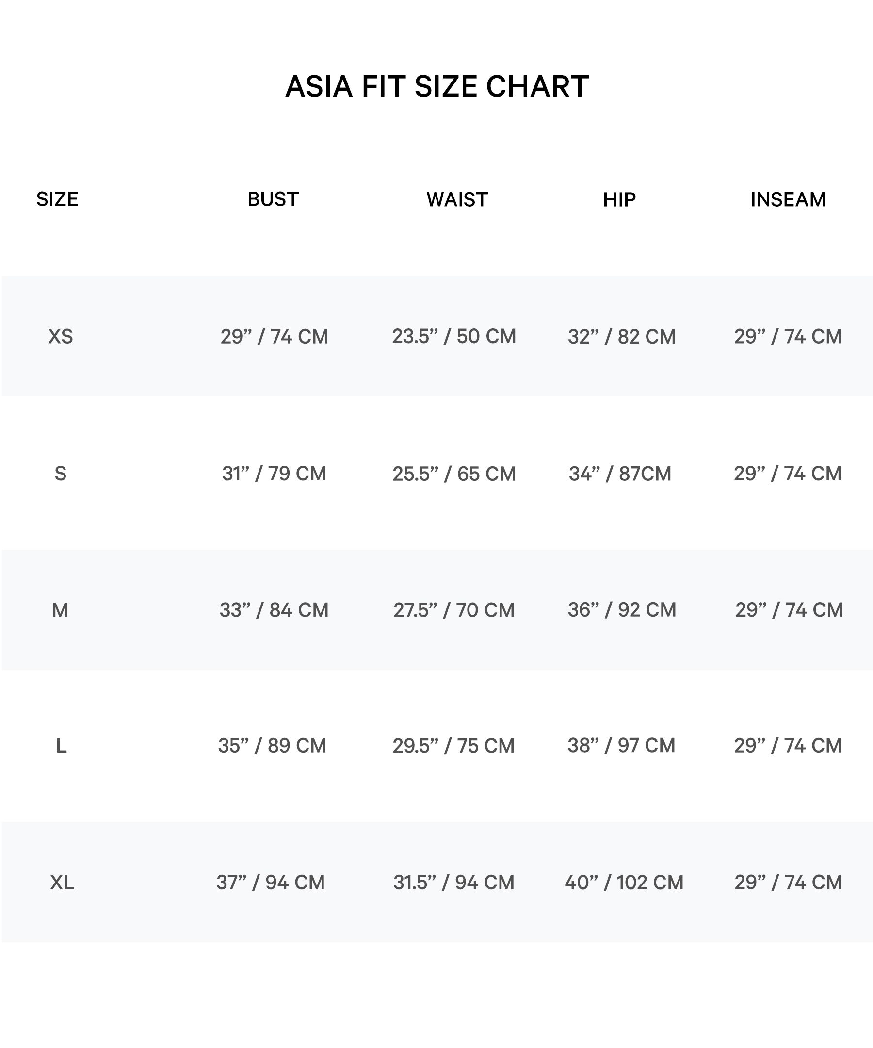 lululemon hoodie size chart