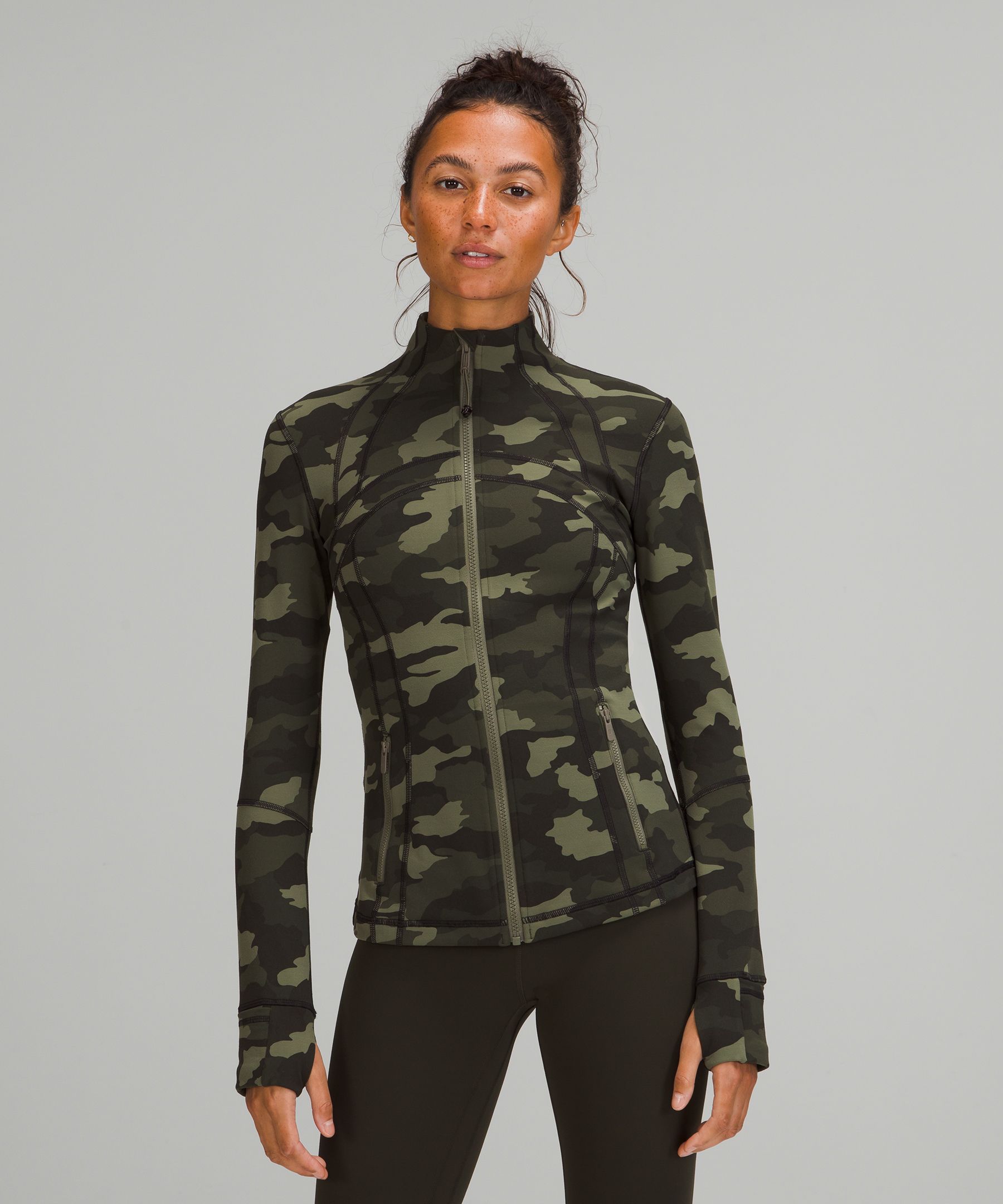 LULULEMON DEFINE JACKET LUXTREME IN FORMATION CAMO DEEP COAL MULTI SIZE 10  NEW