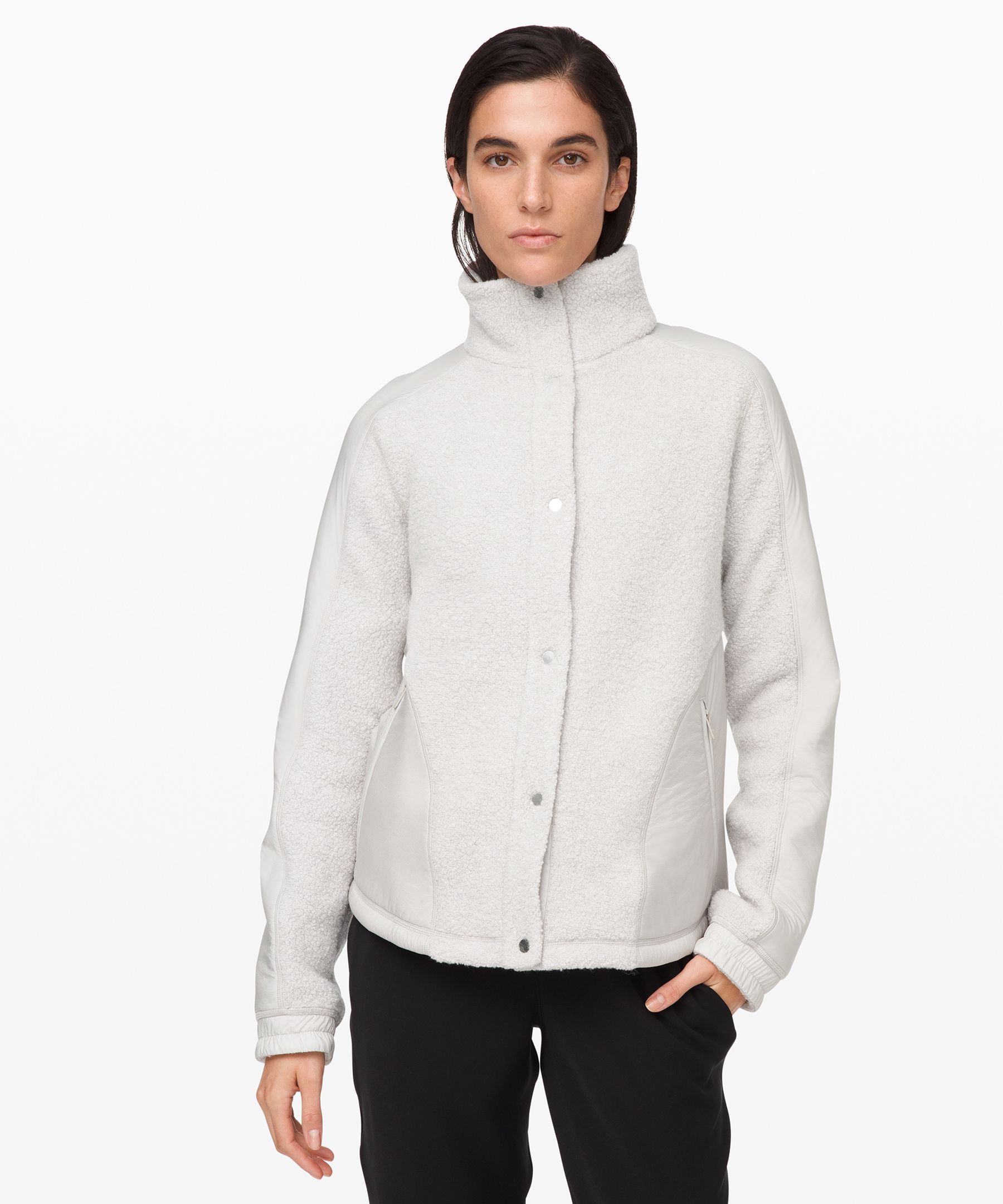 Lululemon Go Cozy Jacket In Heathered Ceramic ModeSens