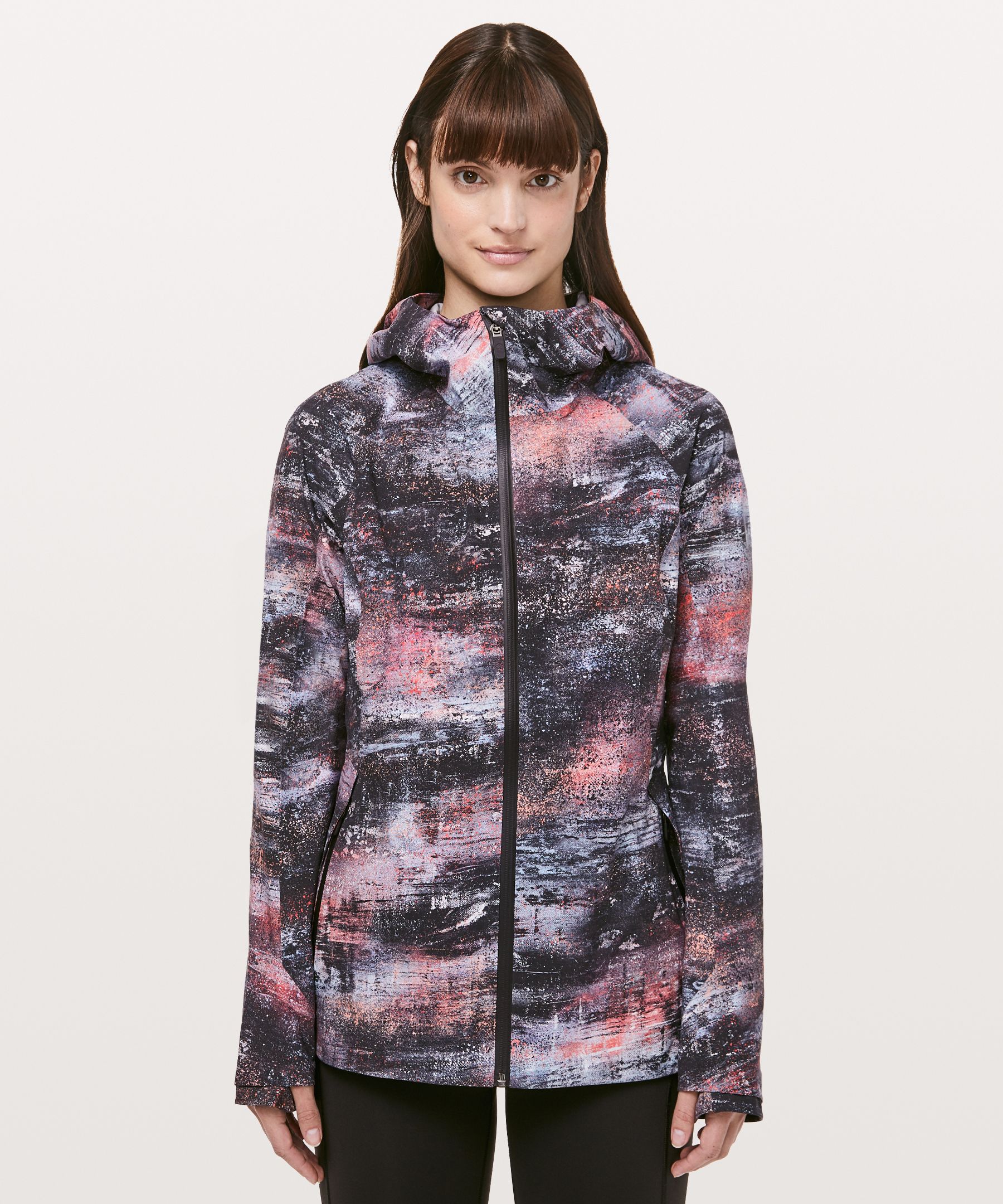 Lululemon The Rain Is Calling Jacket Ii In Azurite Poppy Coral Multi