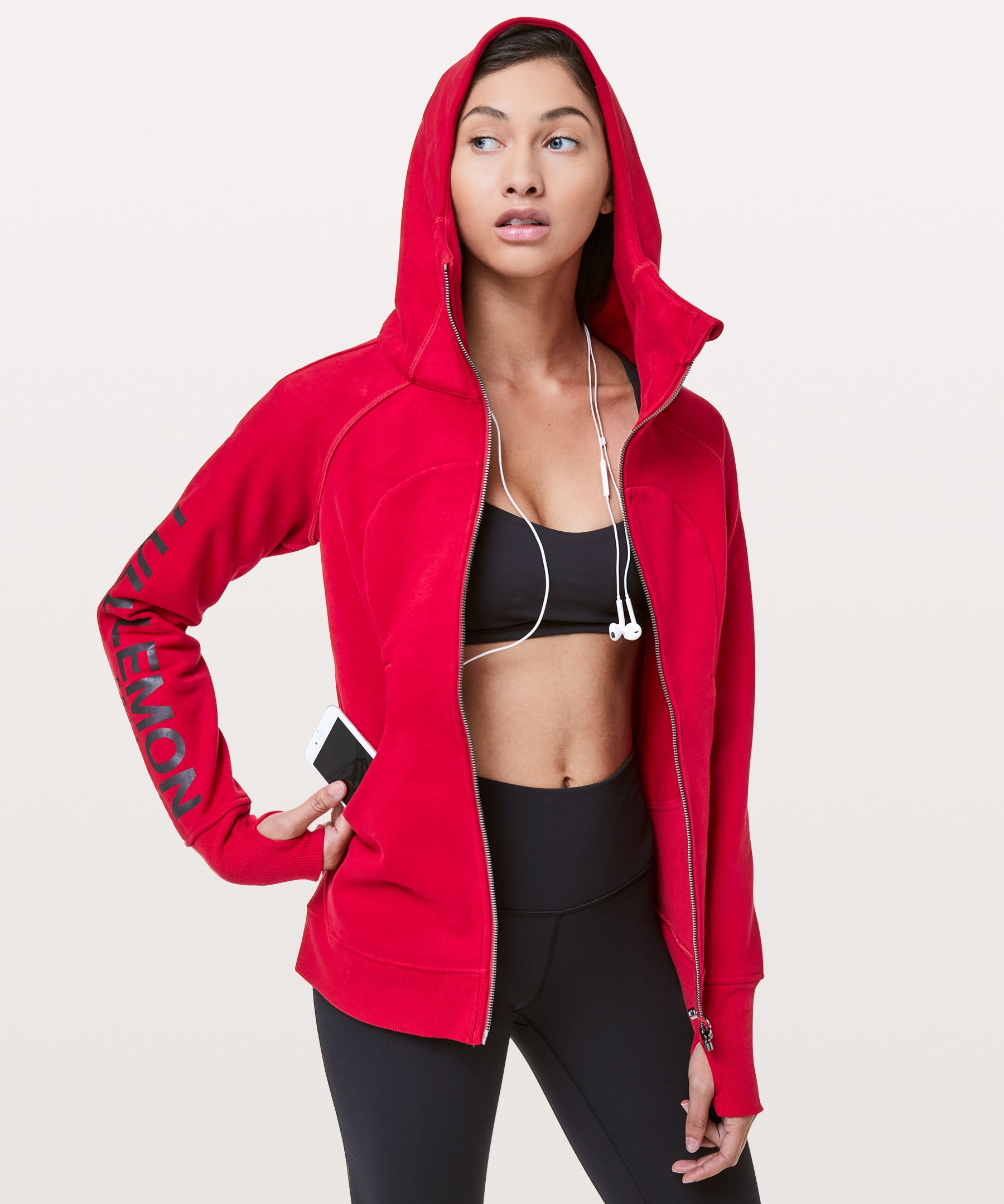 lululemon red scuba hoodie