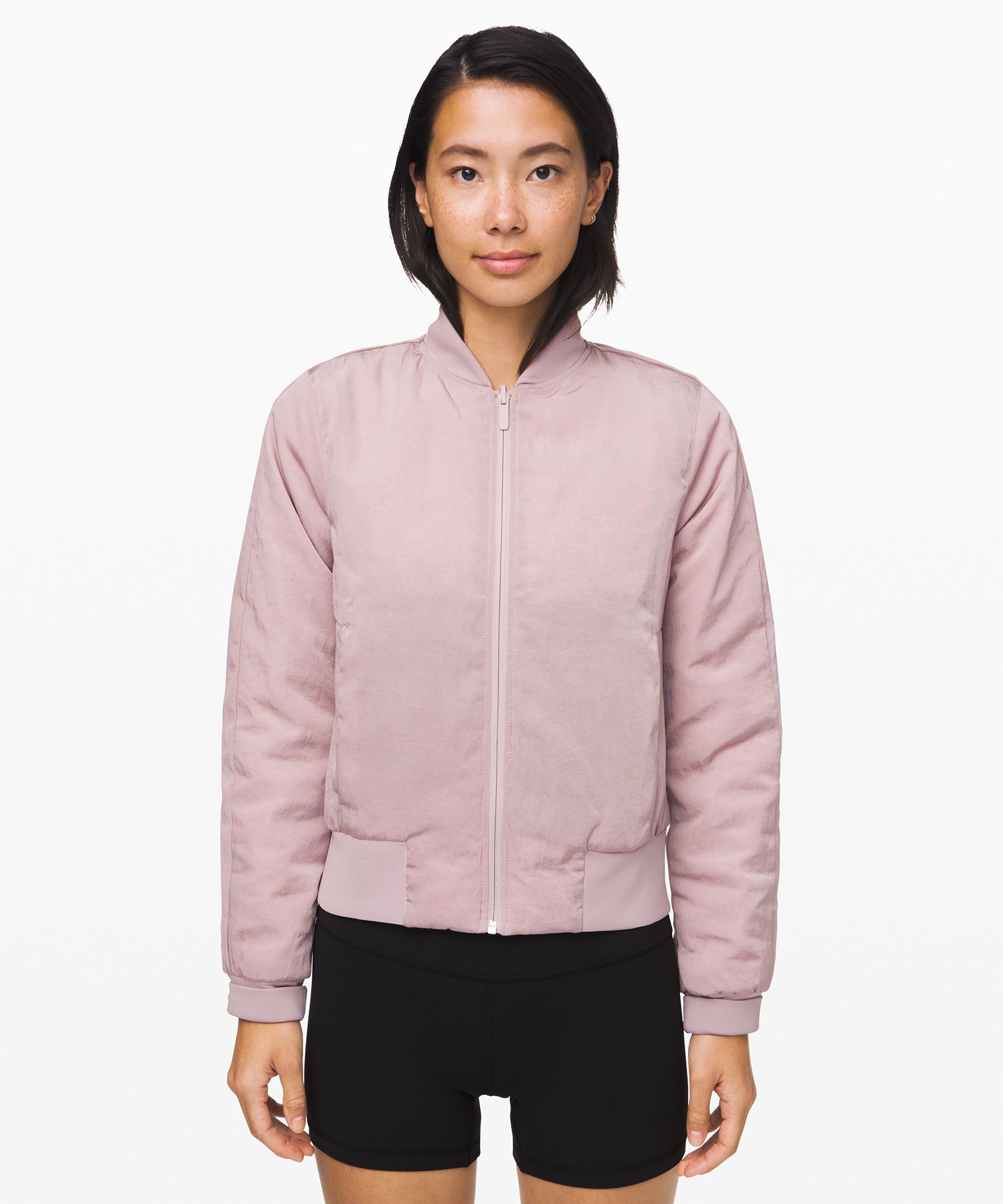 Lululemon Non-stop Bomber *reversible Online Only In Pink