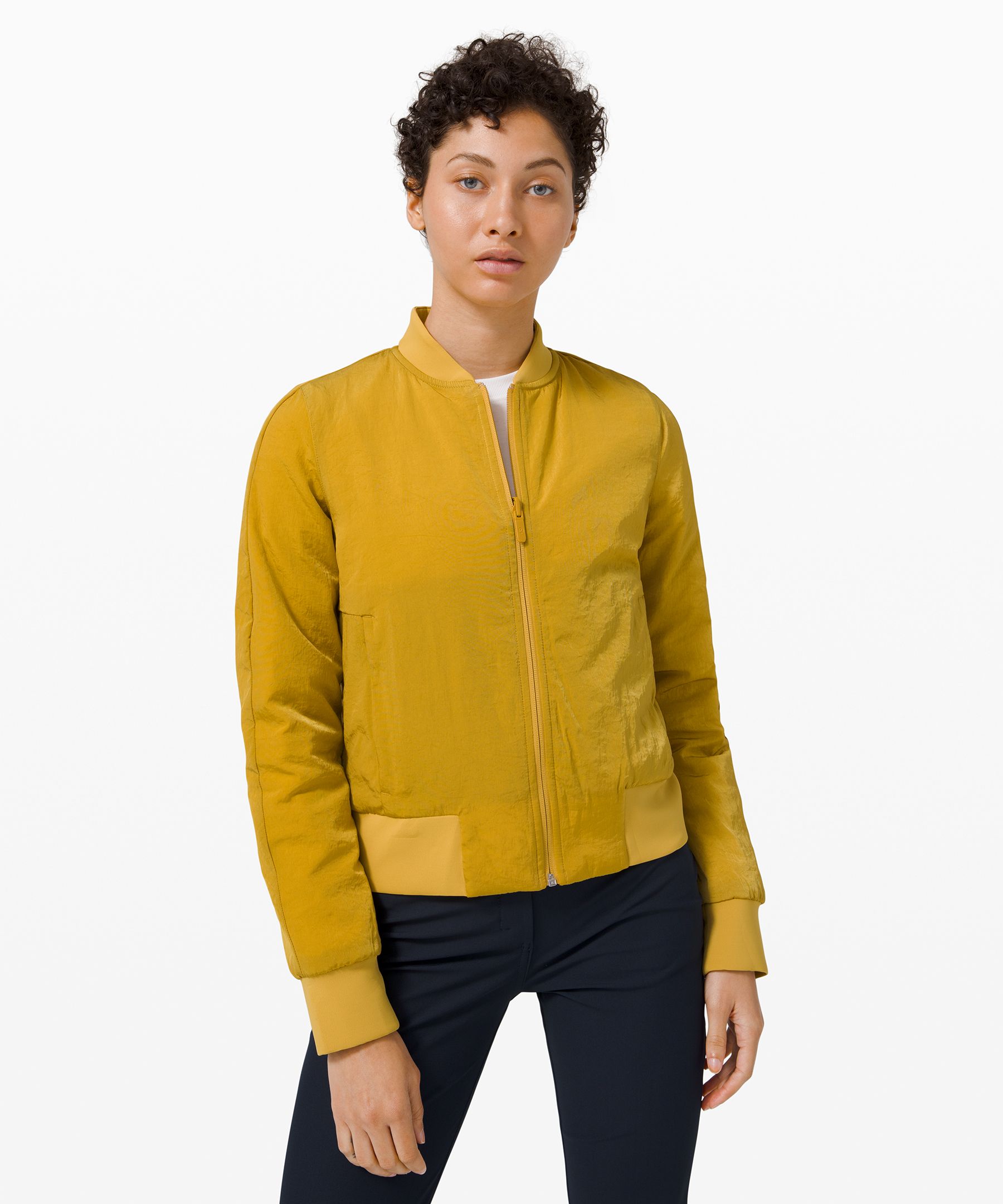 Lululemon Non-stop Bomber *reversible In Yellow | ModeSens