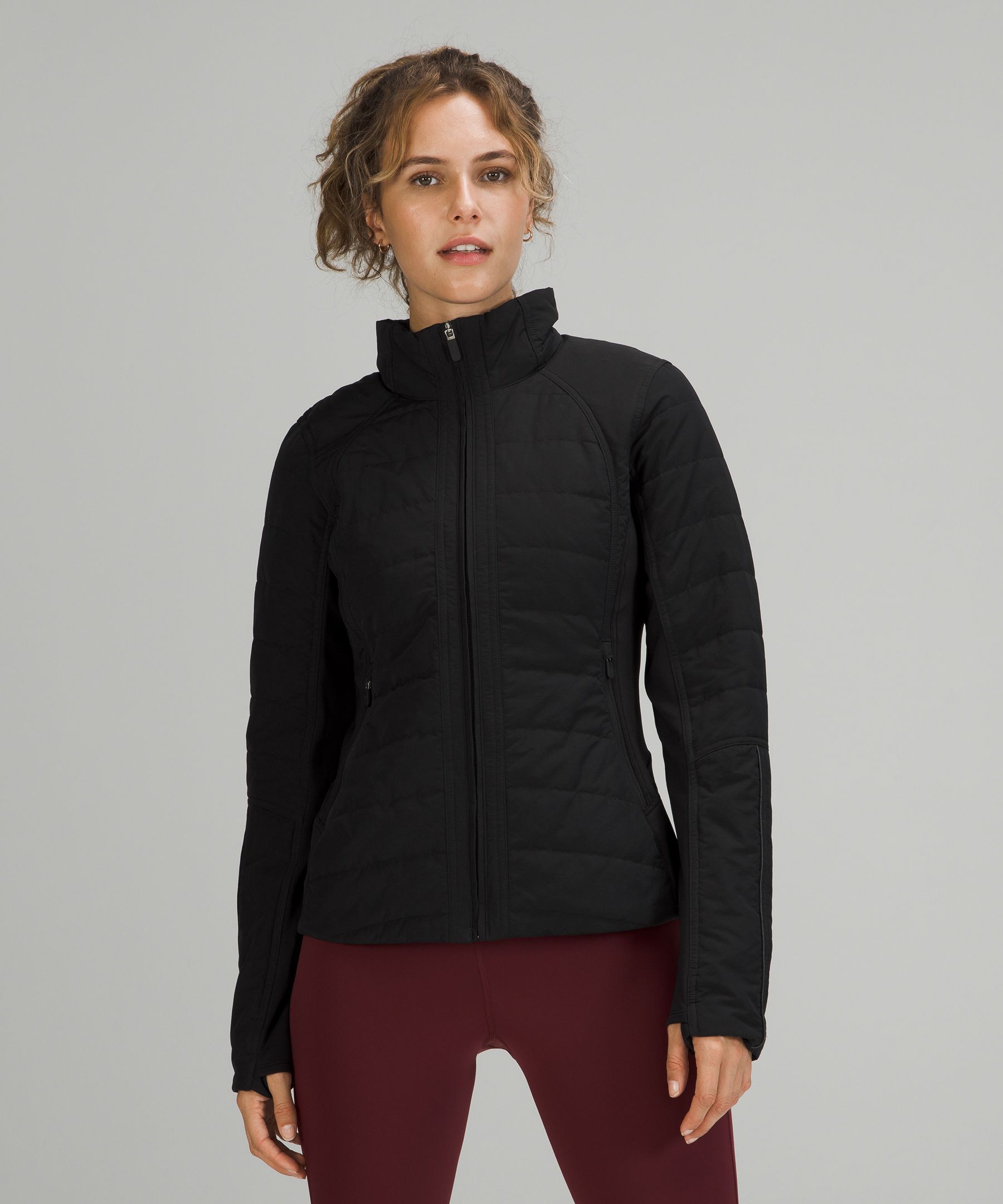 LULULEMON ANOTHER MILE JACKET サイズ8 黒ポリエステル100％ライニング