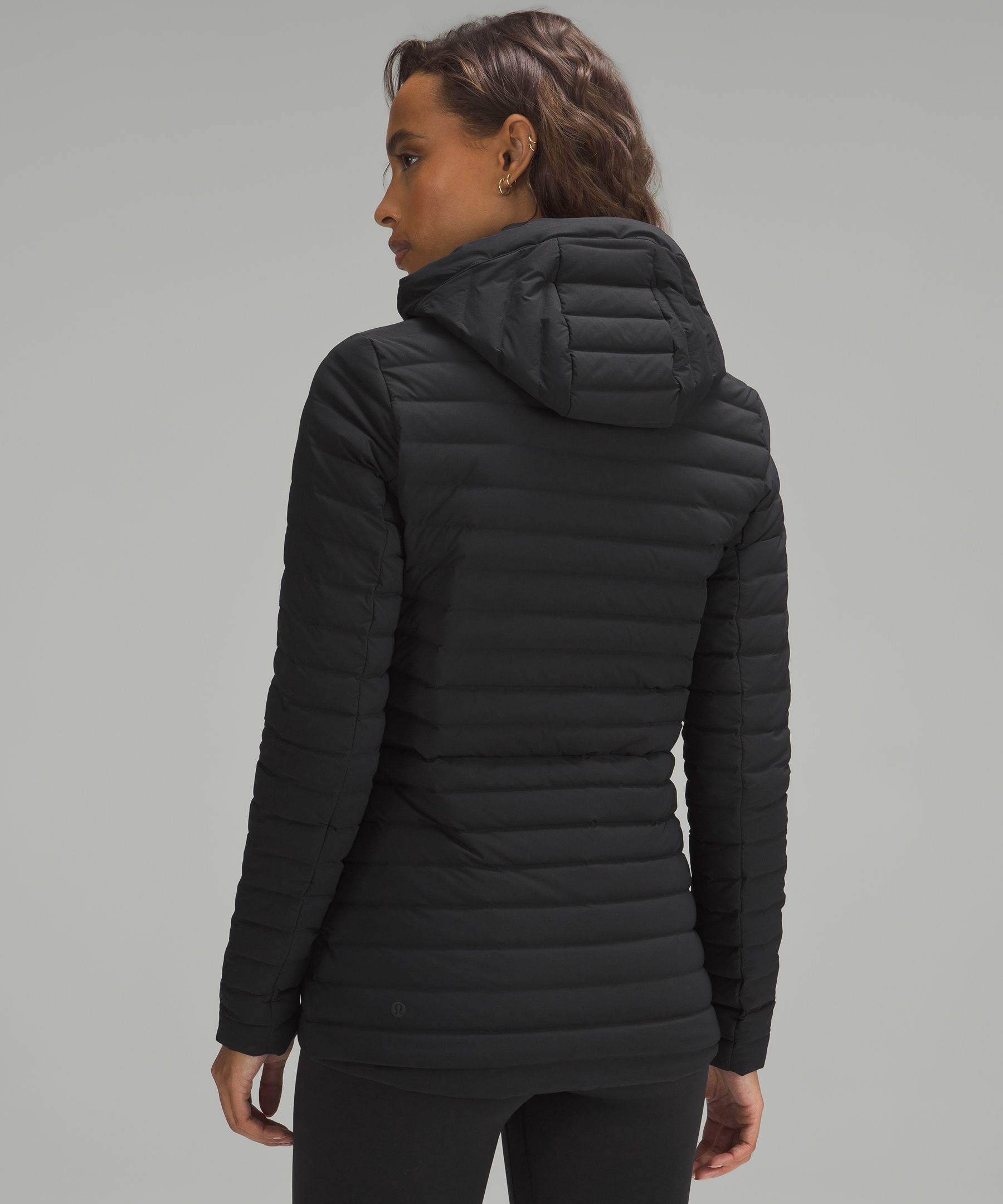 lululemon athletica, Jackets & Coats, Lululemon Athletica Black Goose  Down Jacket Coat Puffer With Hood Small