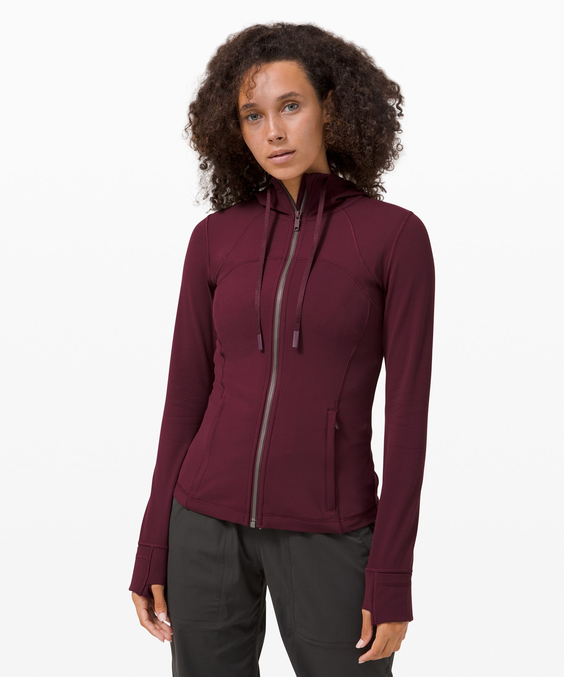 Lululemon Hooded Define Jacket *nulu In Burgundy