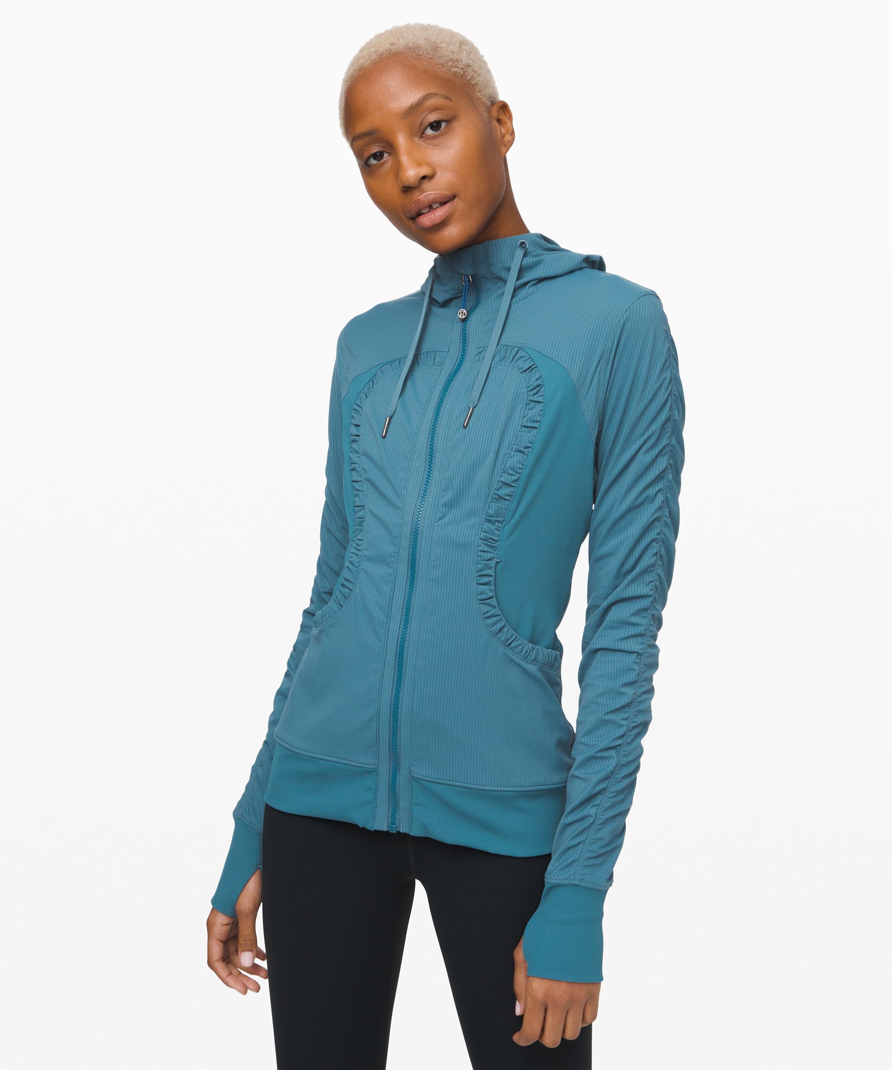 Lululemon Dance Studio Jacket Iii In Petrol Blue/heathered Petrol Blue