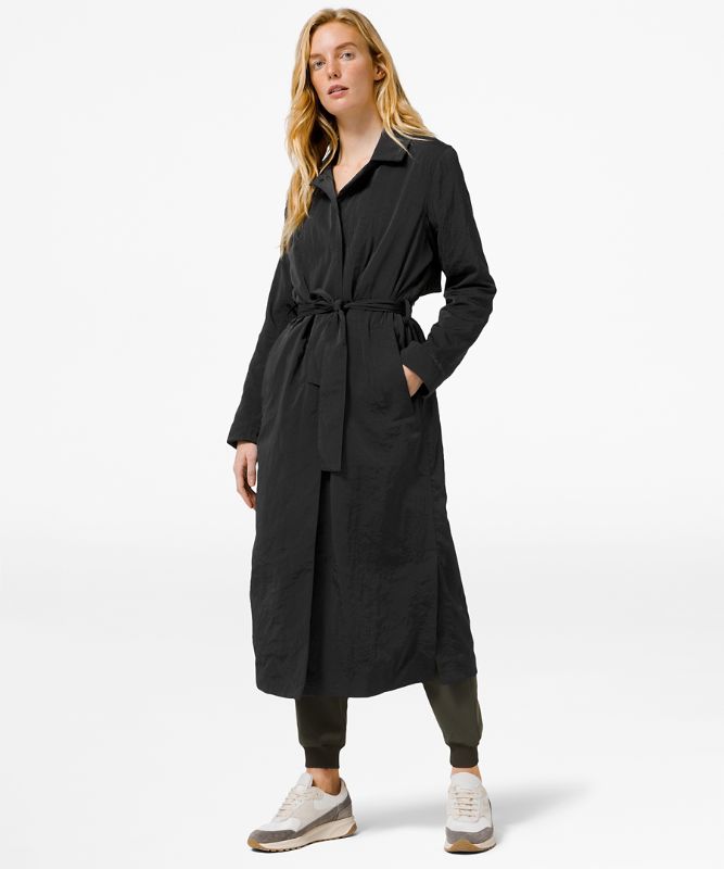 Always Effortless Trench Coats And, Lululemon Trench Coat Mens Full Length Black And White