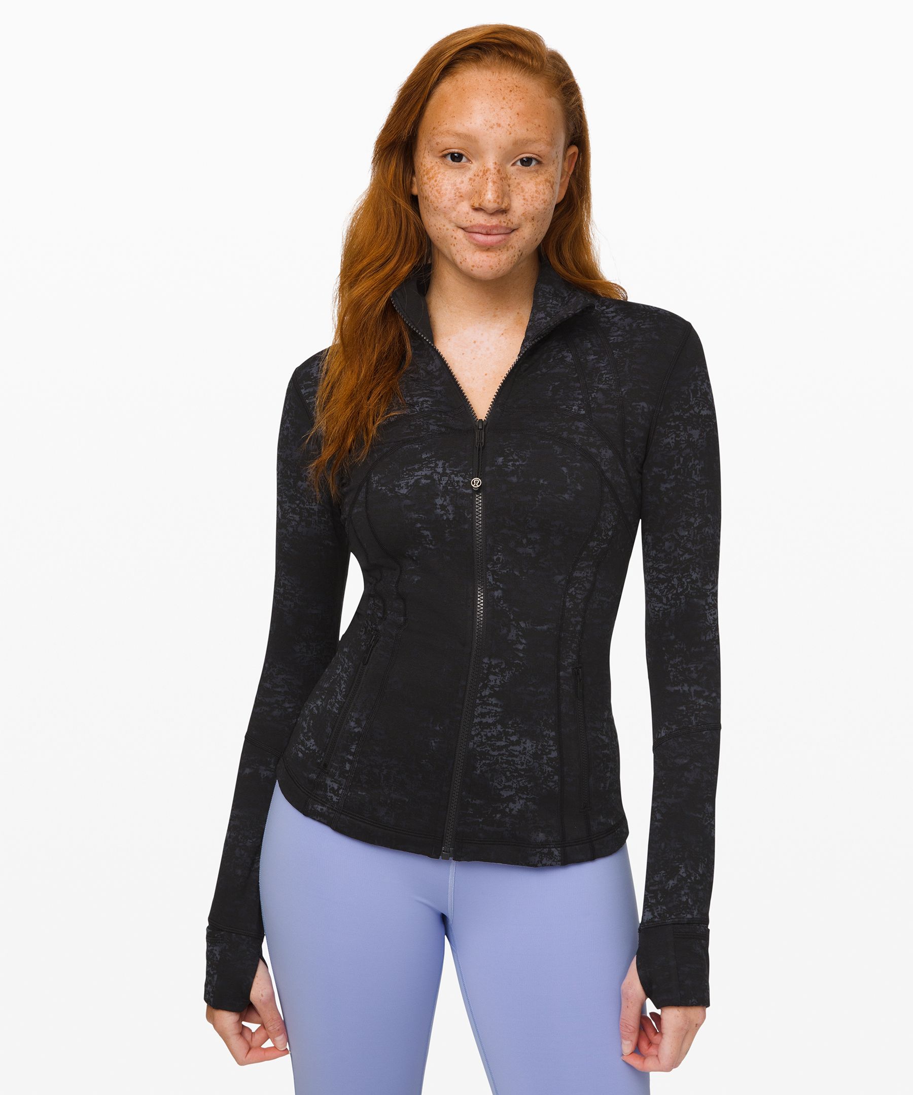 Lululemon Define Jacket *luxtreme In Untamed Jacquard Spray Dye Black Deep