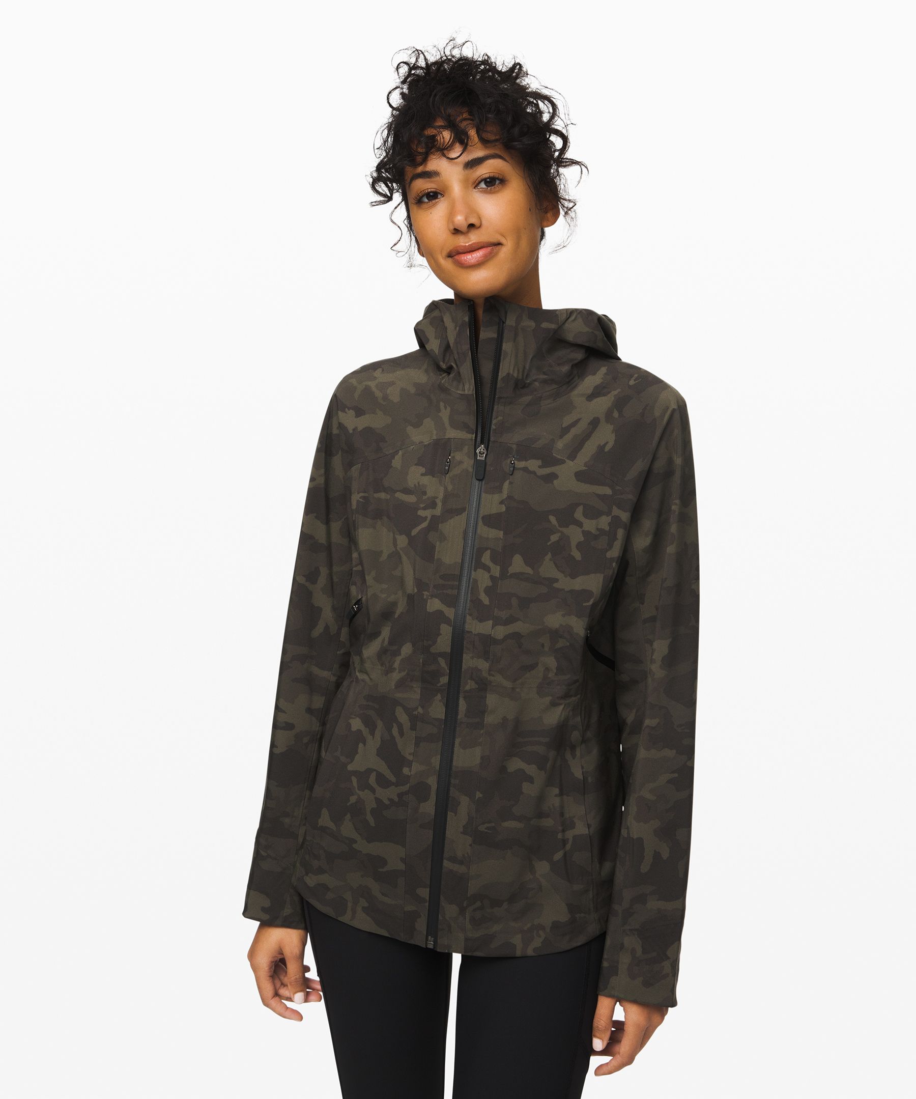 Lululemon camo rain jacket hotsell