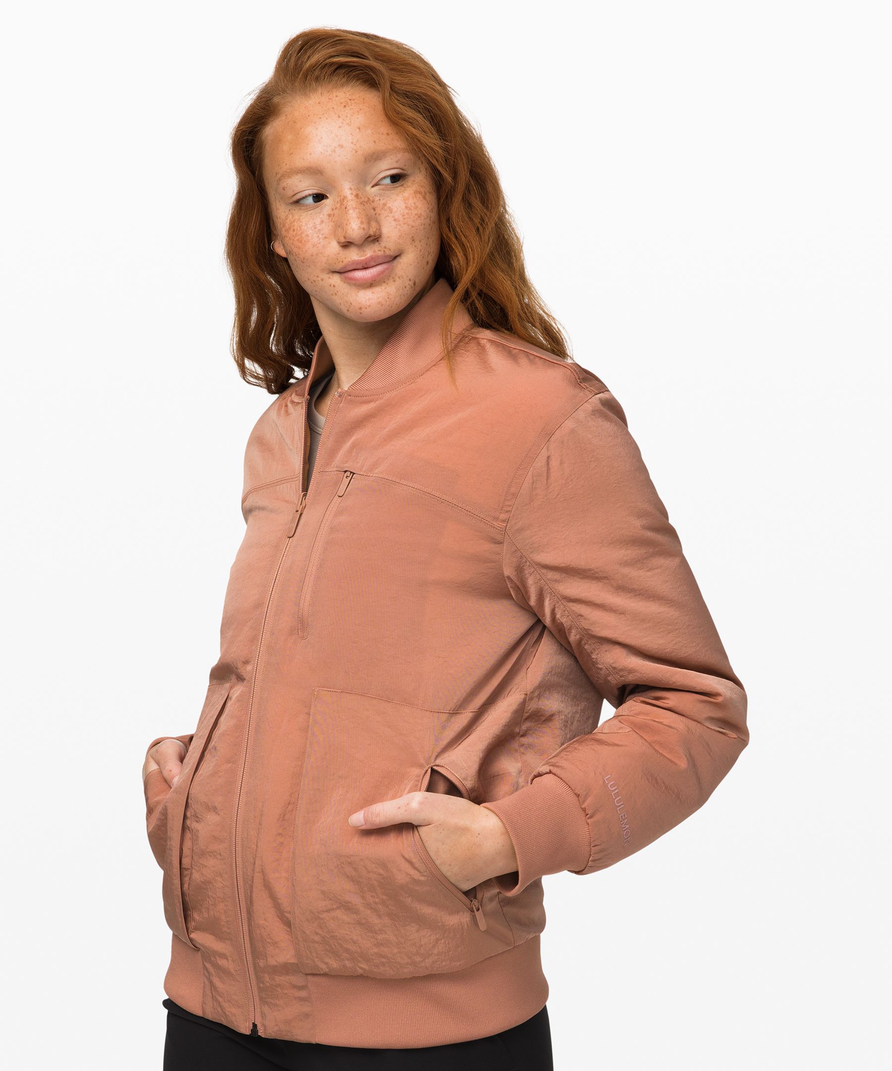 Lululemon Roam Far Bomber In Chalky Rose