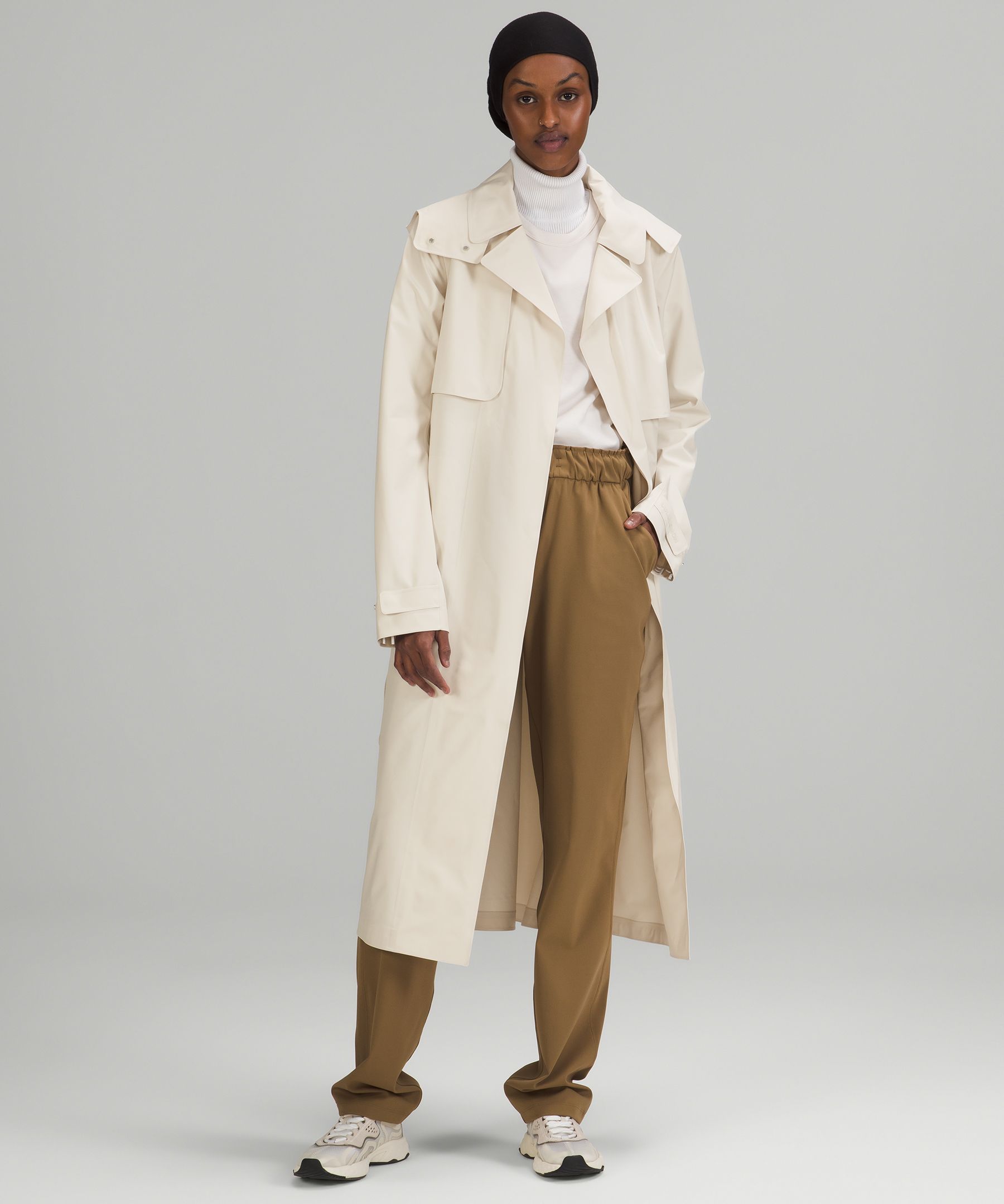 Lululemon Oversized Tie-Waist Trench Coat - Trench / Faded Zap - lulu  fanatics