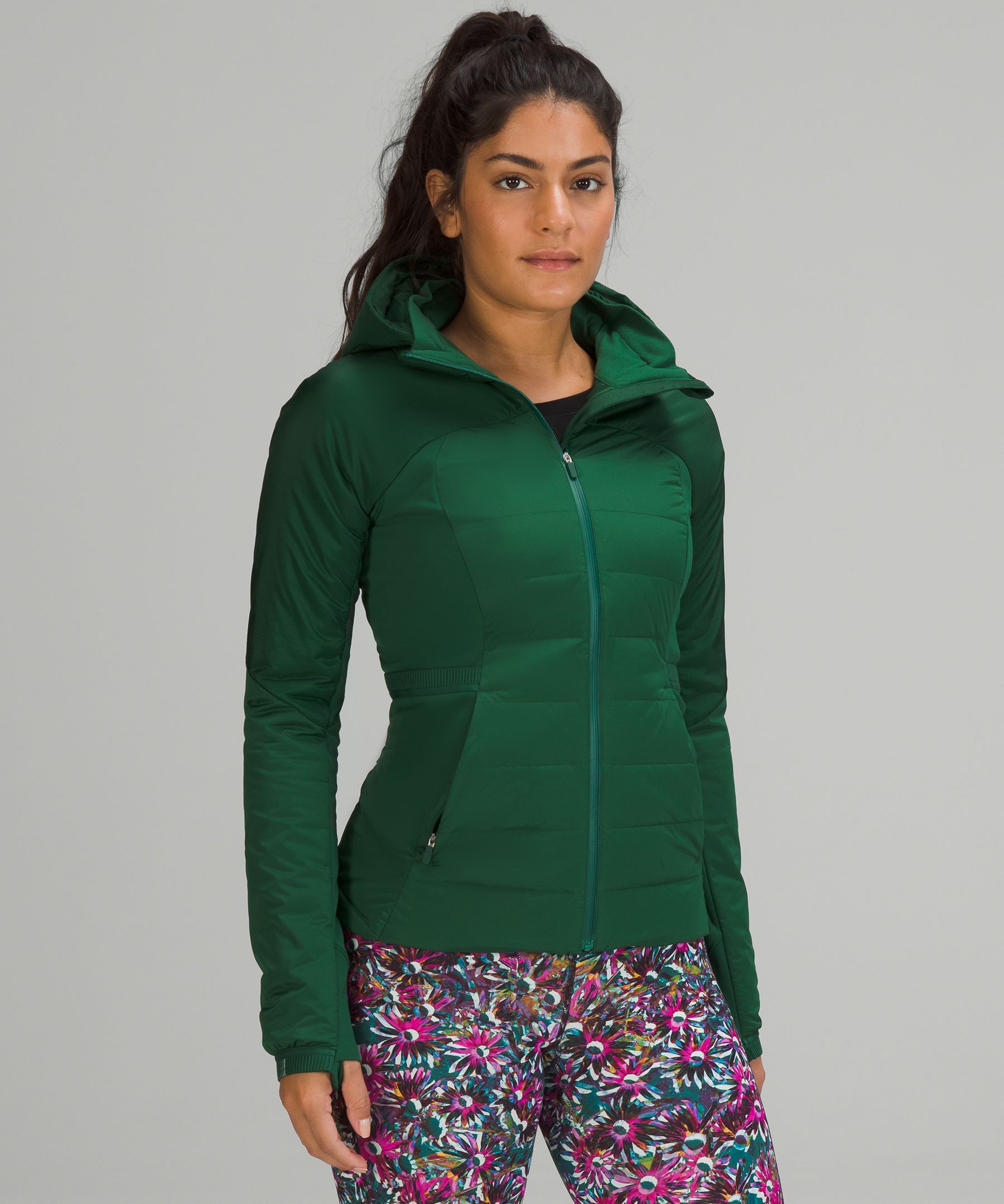 Lululemon Down For It All Jacket In Everglade Green