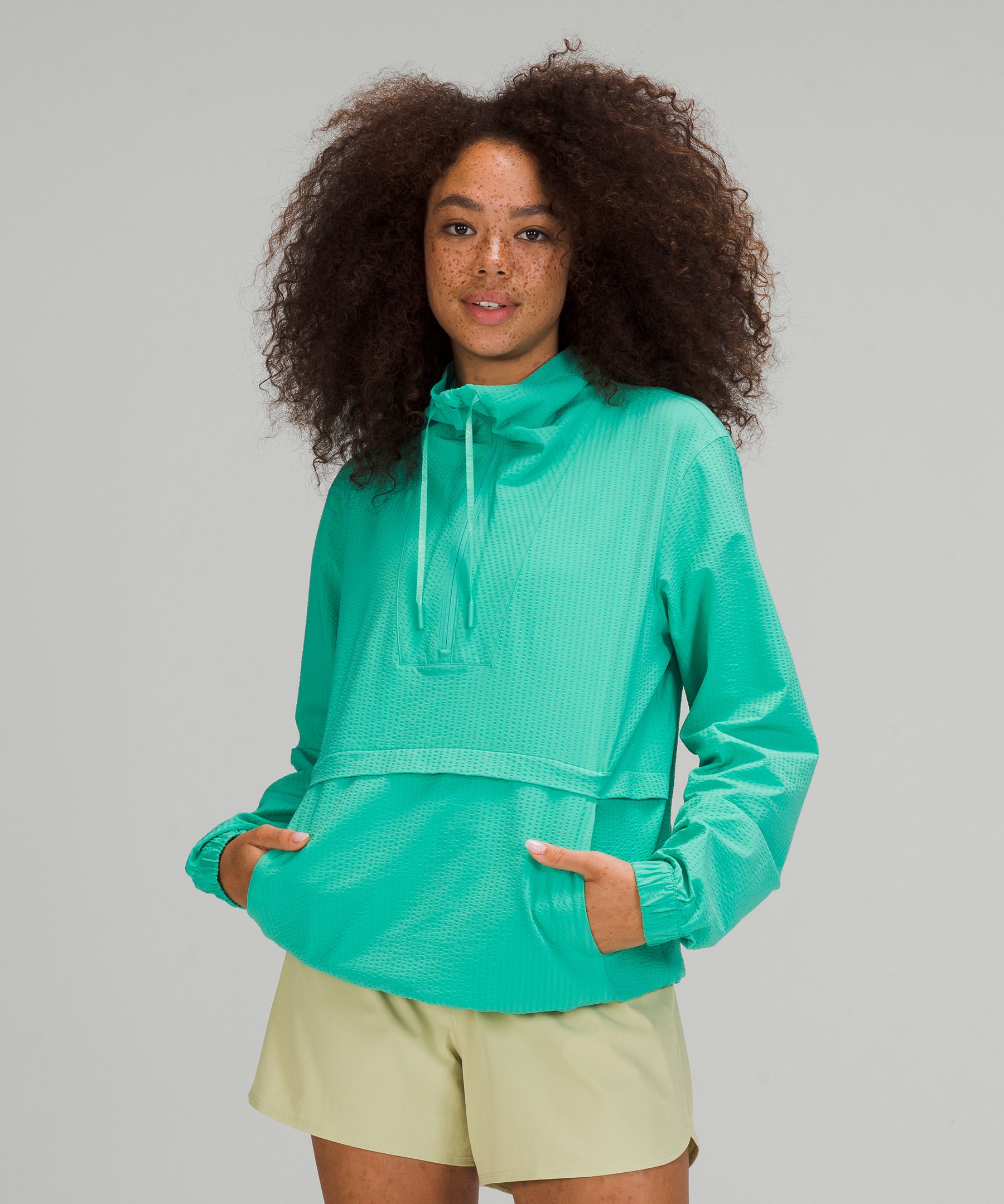 Lululemon Pack Light Pullover *packable In Paradise Green