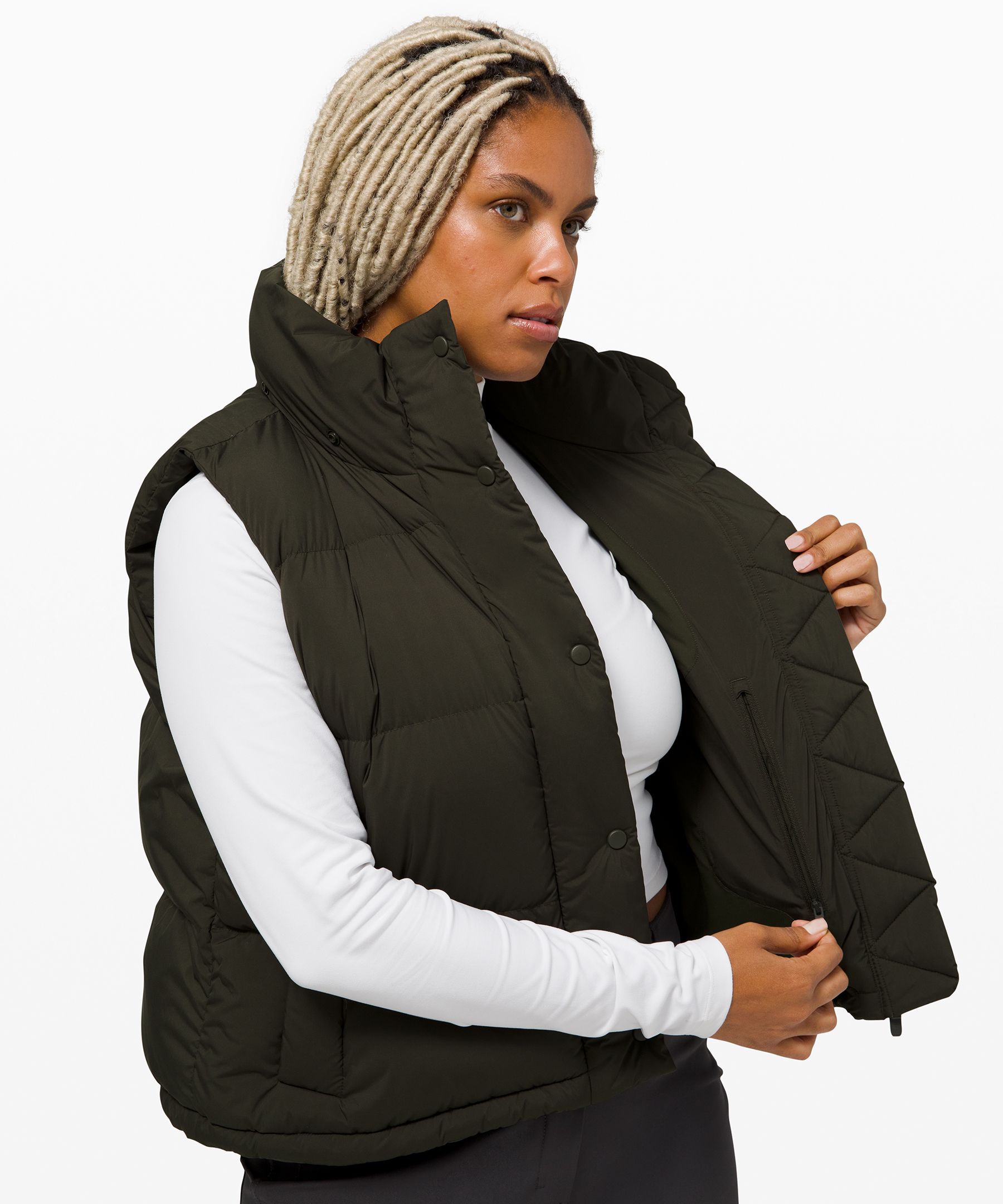 Wunder Puff Cropped Vest, Women's Coats & Jackets