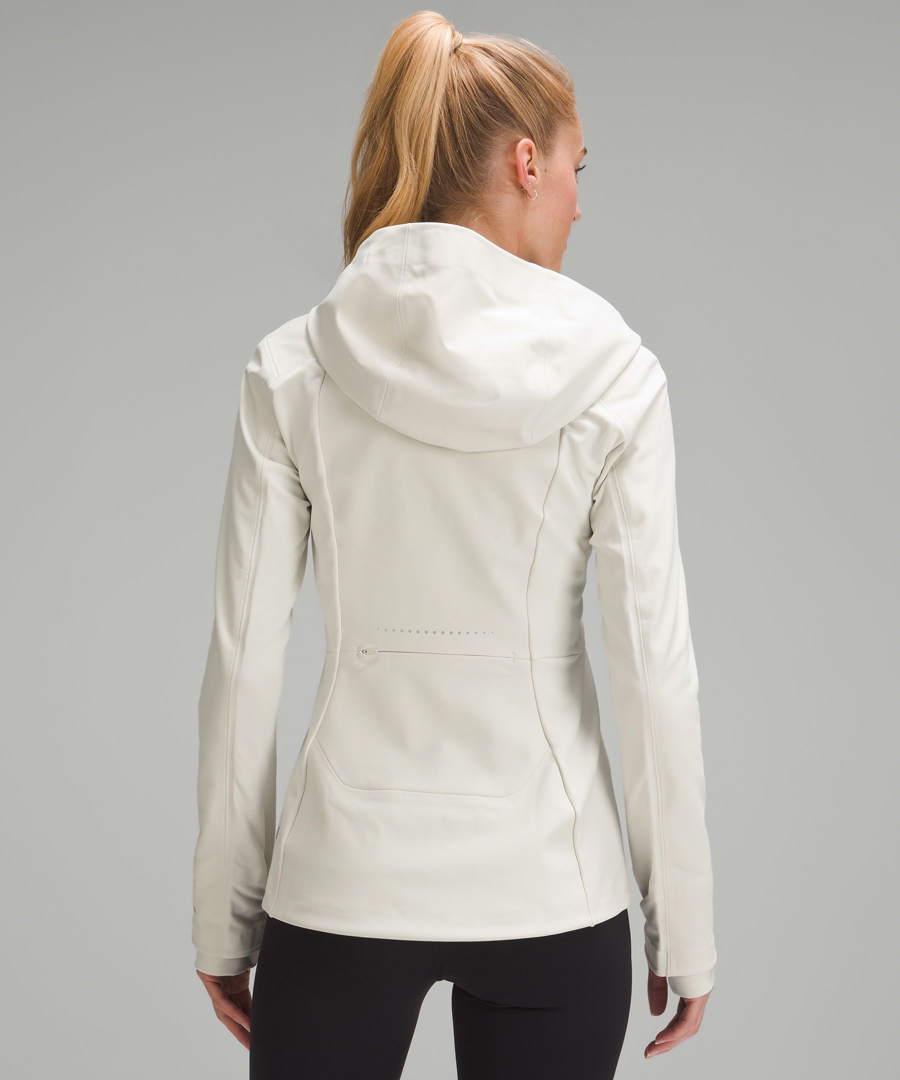 Black Cross Chill hooded running jacket, lululemon