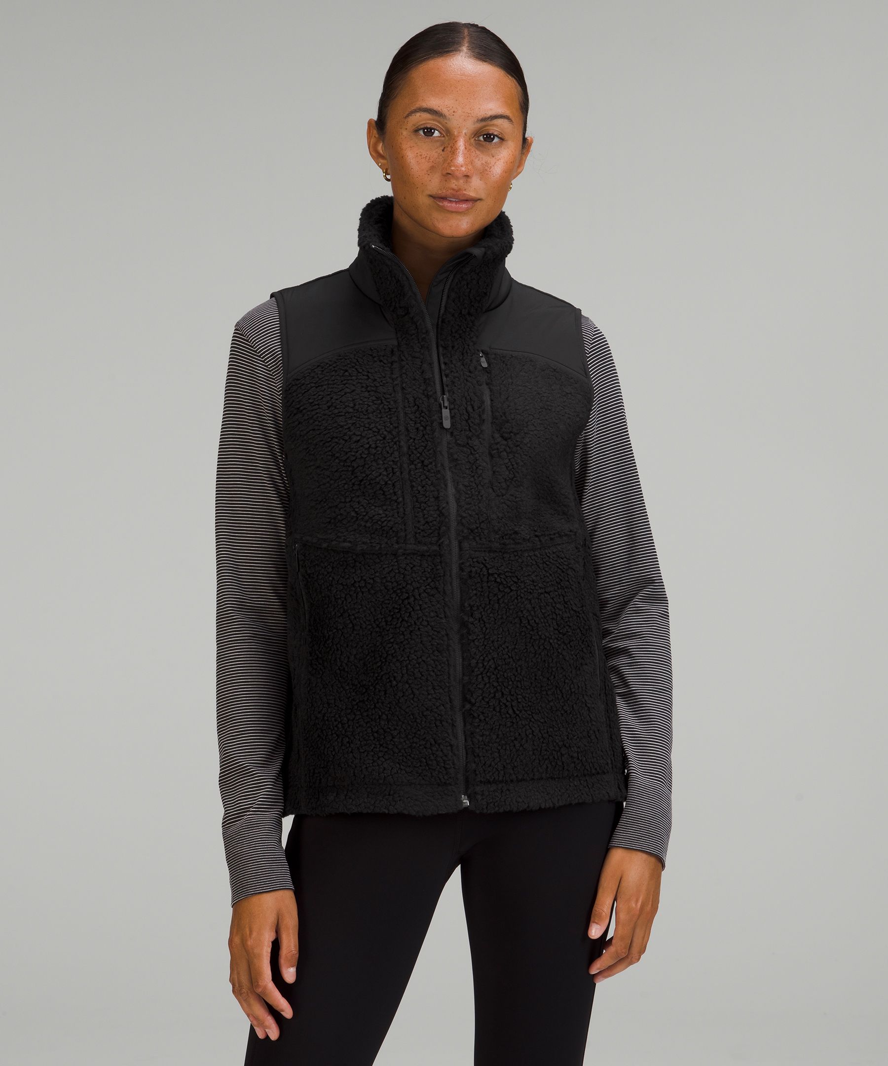 lululemon athletica, Jackets & Coats, Lululemon Textured Fleece Fullzip  Jacket Black