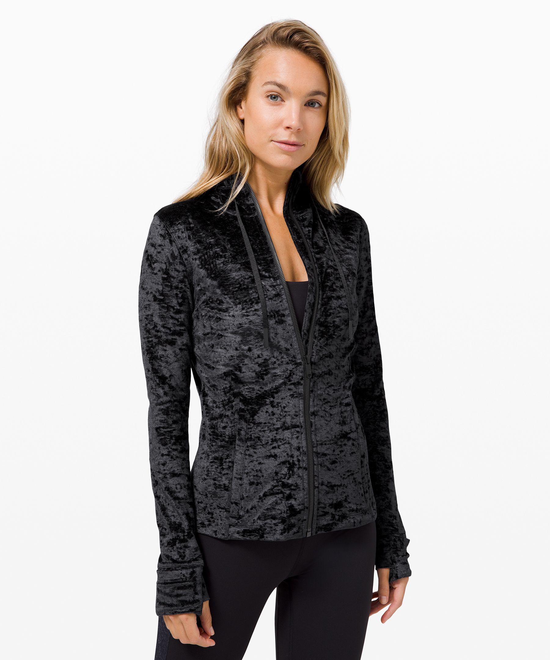 Hooded velvet jacket online