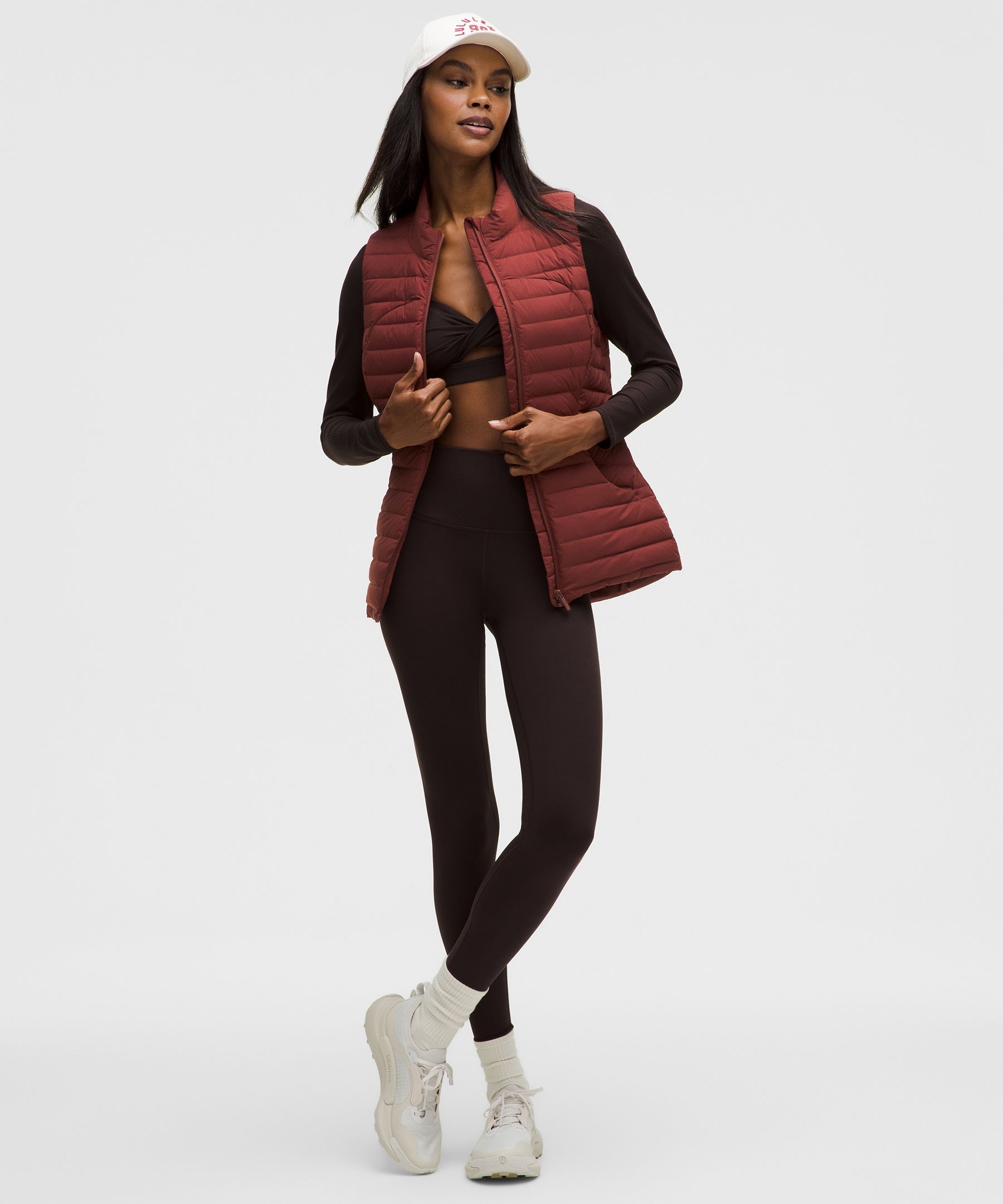 Lululemon Pack It Down Vest In Burgundy