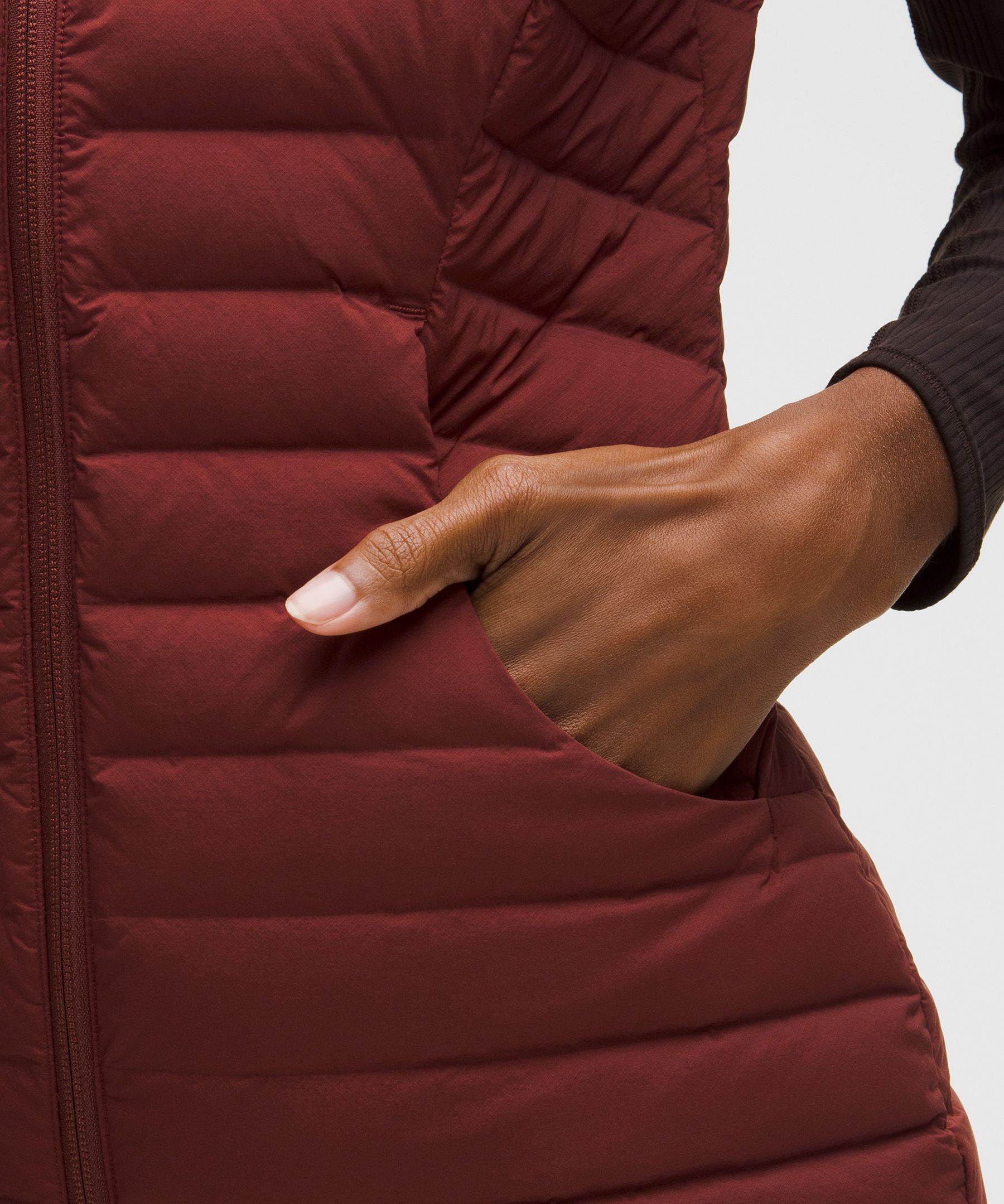 Lululemon Pack It Down Vest In Burgundy
