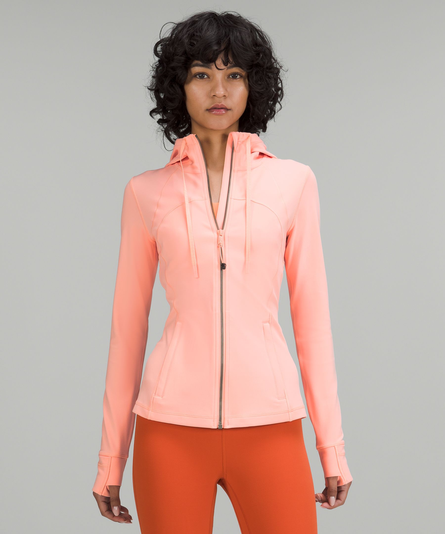 Lululemon Hooded Define Jacket Nulu In Dew Pink