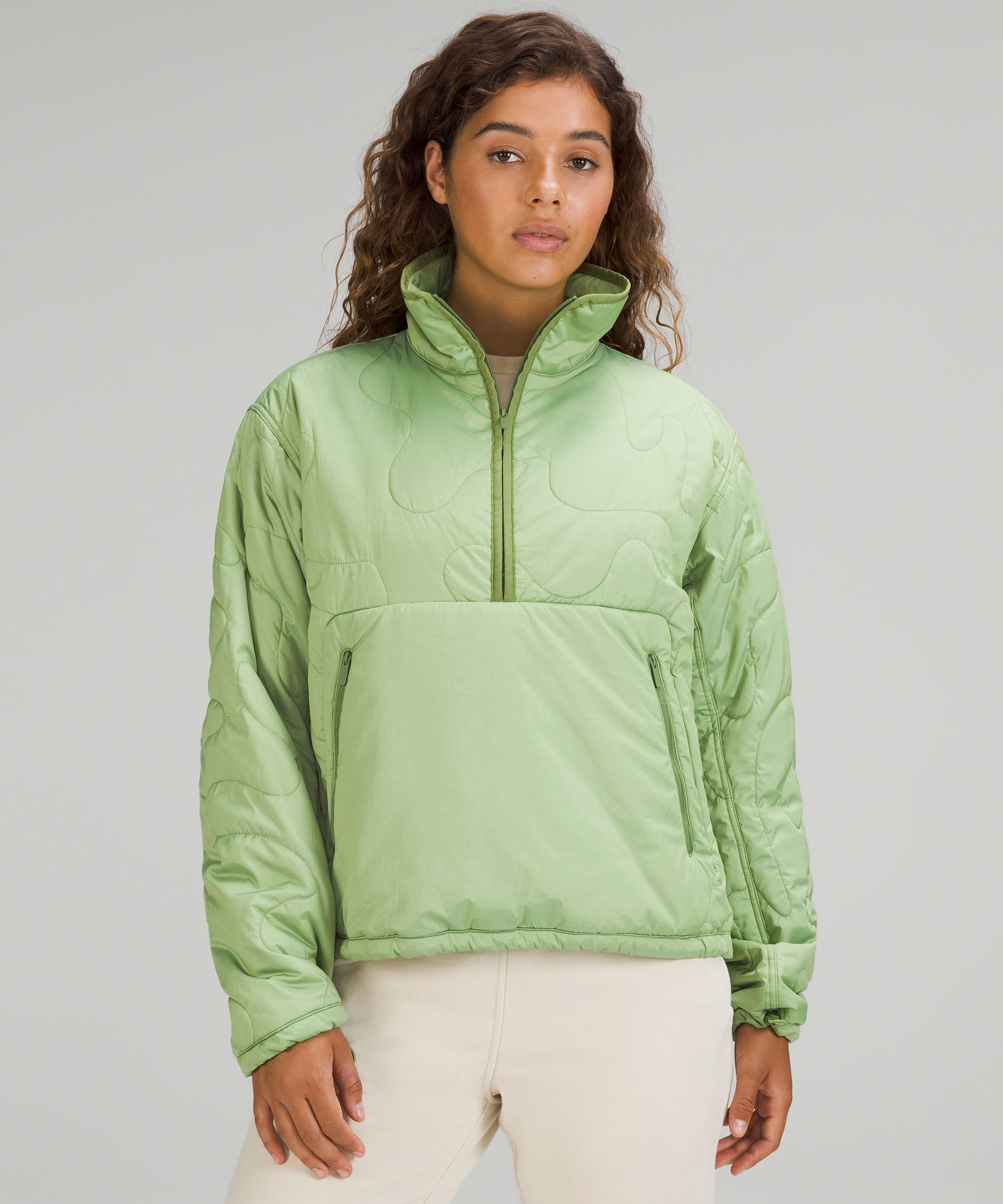 Insulated Quilted Pullover Jacket