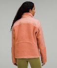 Texturierte Fleece-Jacke mit durchgehendem Reißverschluss