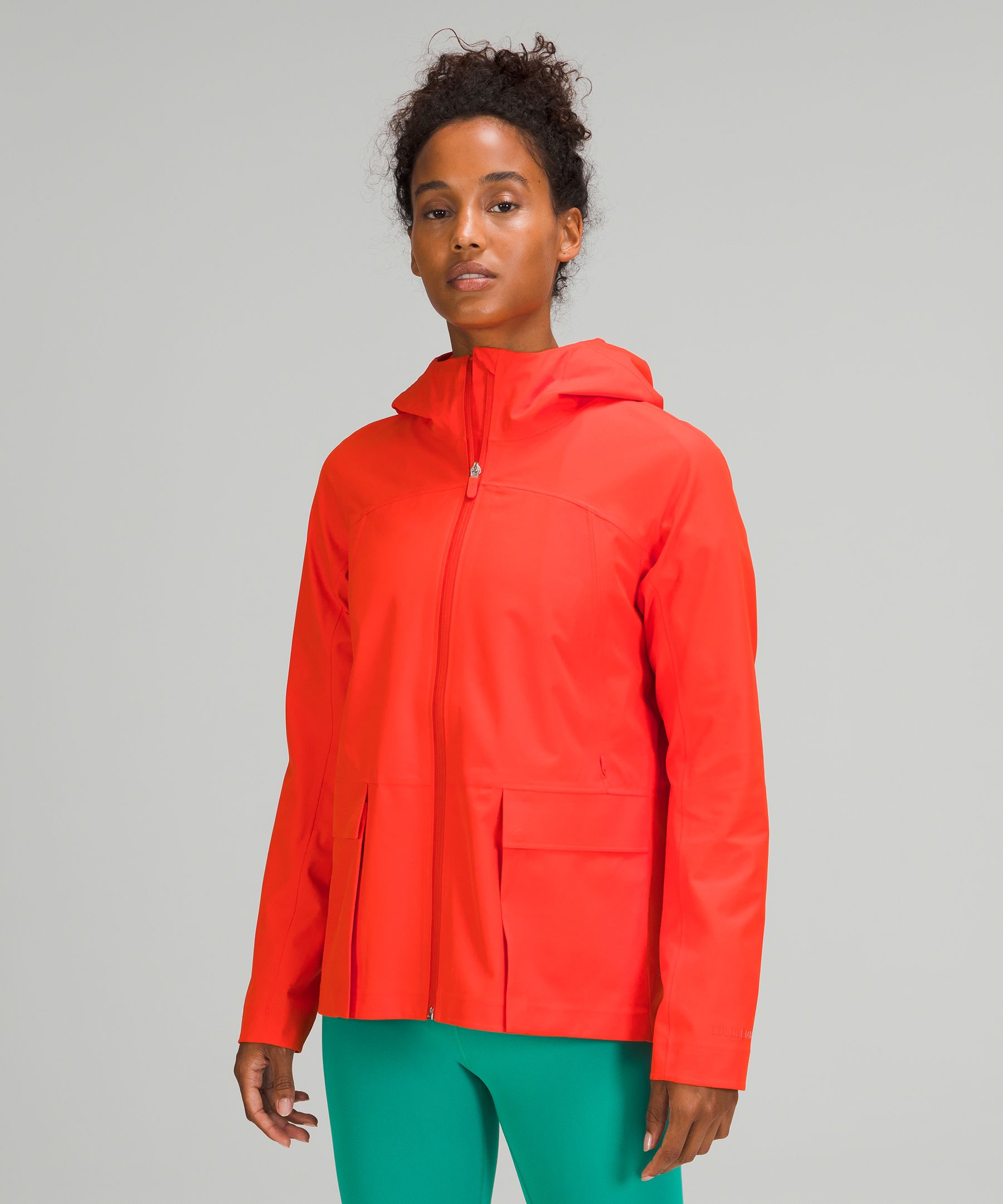 GAP Body Fit Gray Zip Up Light Rain Jacket Back Vent Women Size XL