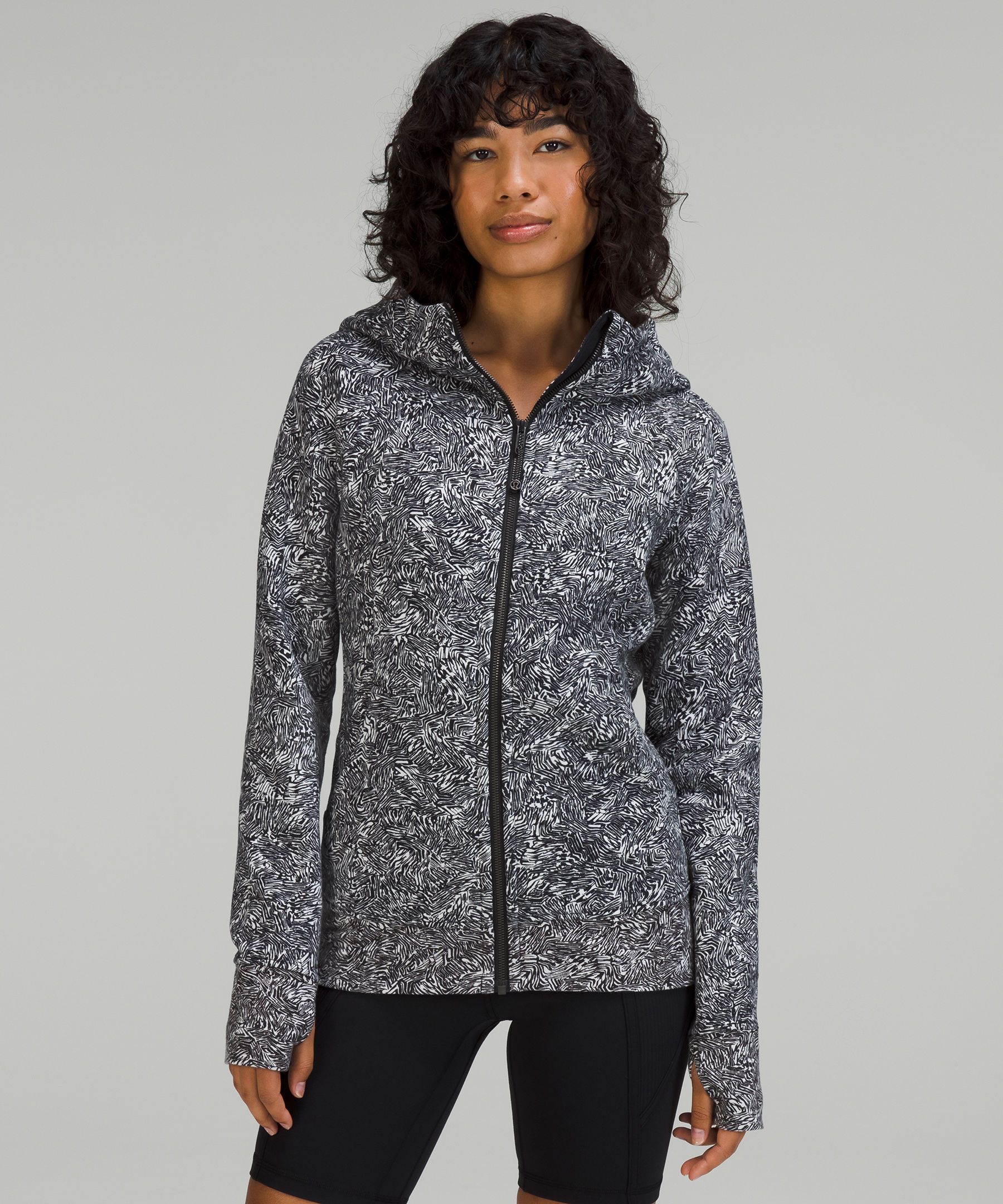 Lululemon Scuba Full-zip Hoodie In Heathered Speckled Black