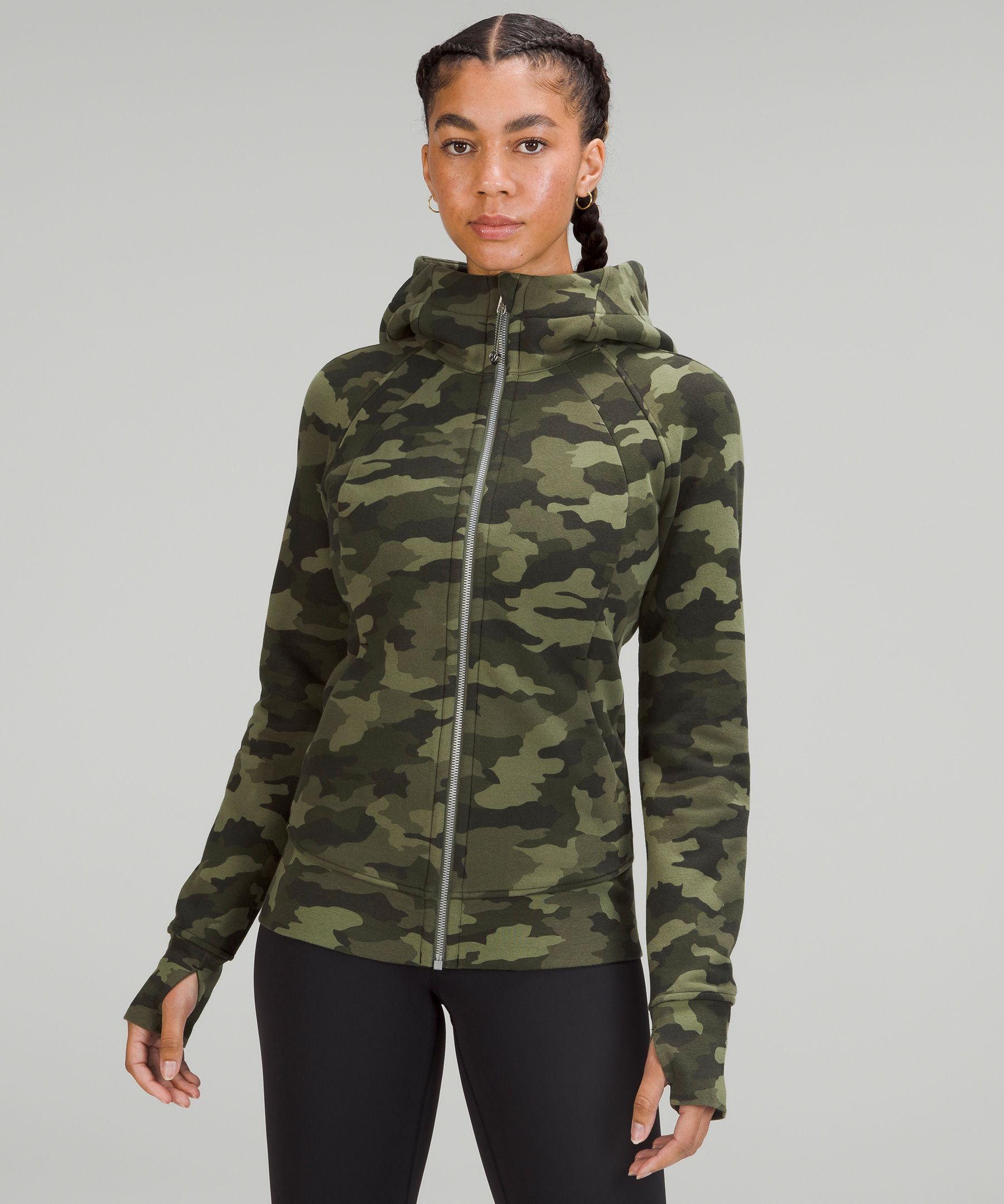 NWT LULULEMON Scuba Hoodie Everglades Green With Gold Zipper Size 4 